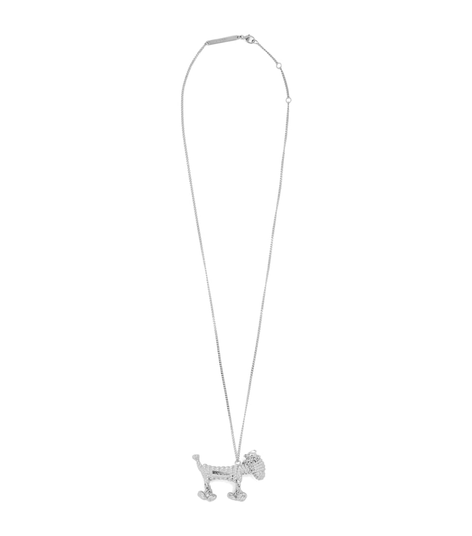 LOEWE Sausage Dog Necklace Silver