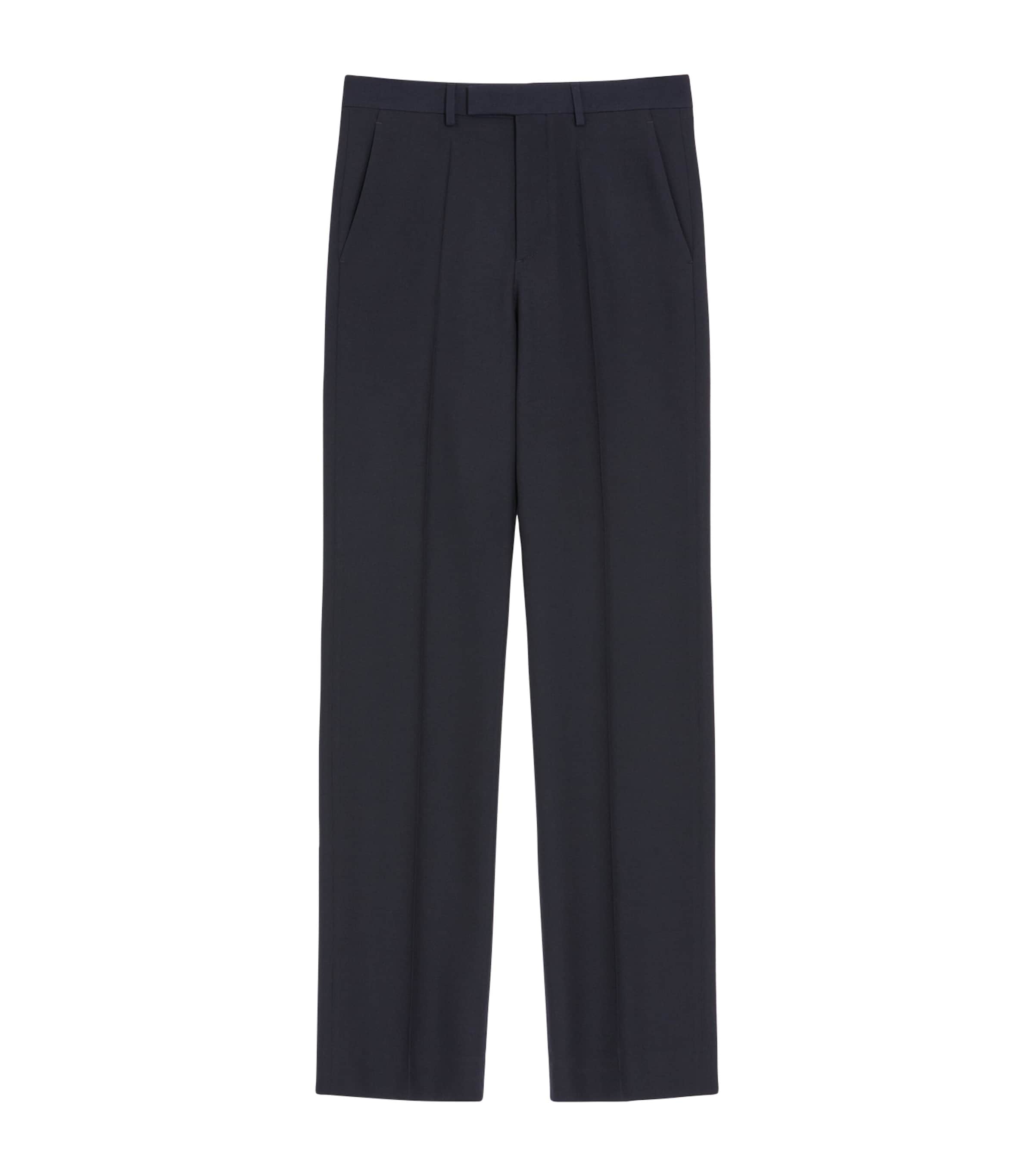Valentino Mens Virgin Wool Pleated Trousers