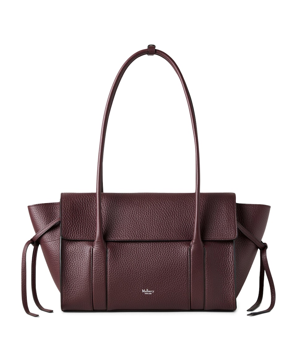 Mulberry Small Leather Soft Bayswater Shoulder Bag Black Cherry
