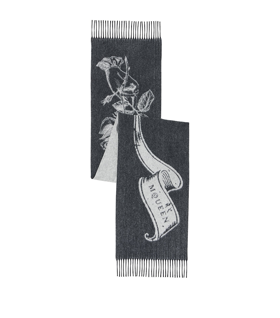 Cashmere-Wool Tattoo Scarf