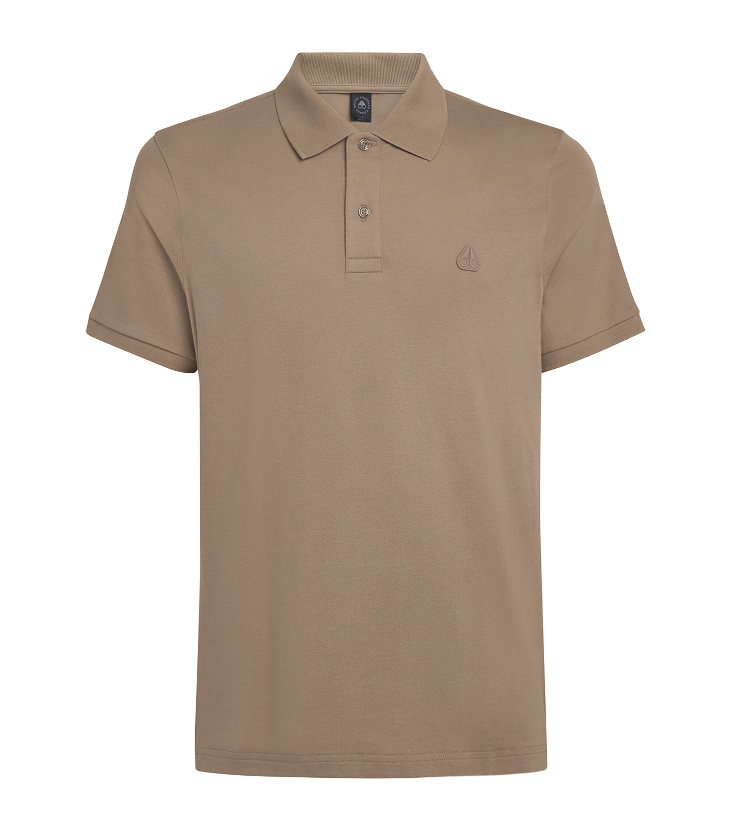 Moose Knuckles Mens Logo Polo Shirt Ashen