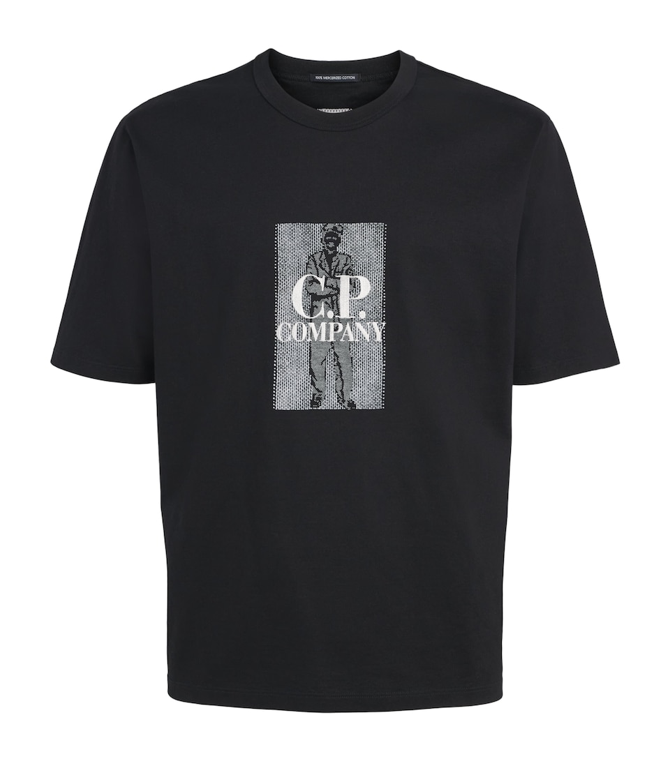 C.P. Company Mens Cotton Embroidered Logo T-Shirt
