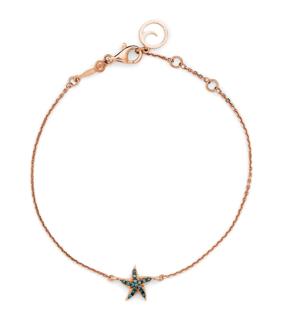 Rose Gold and Diamond Starfish Bracelet