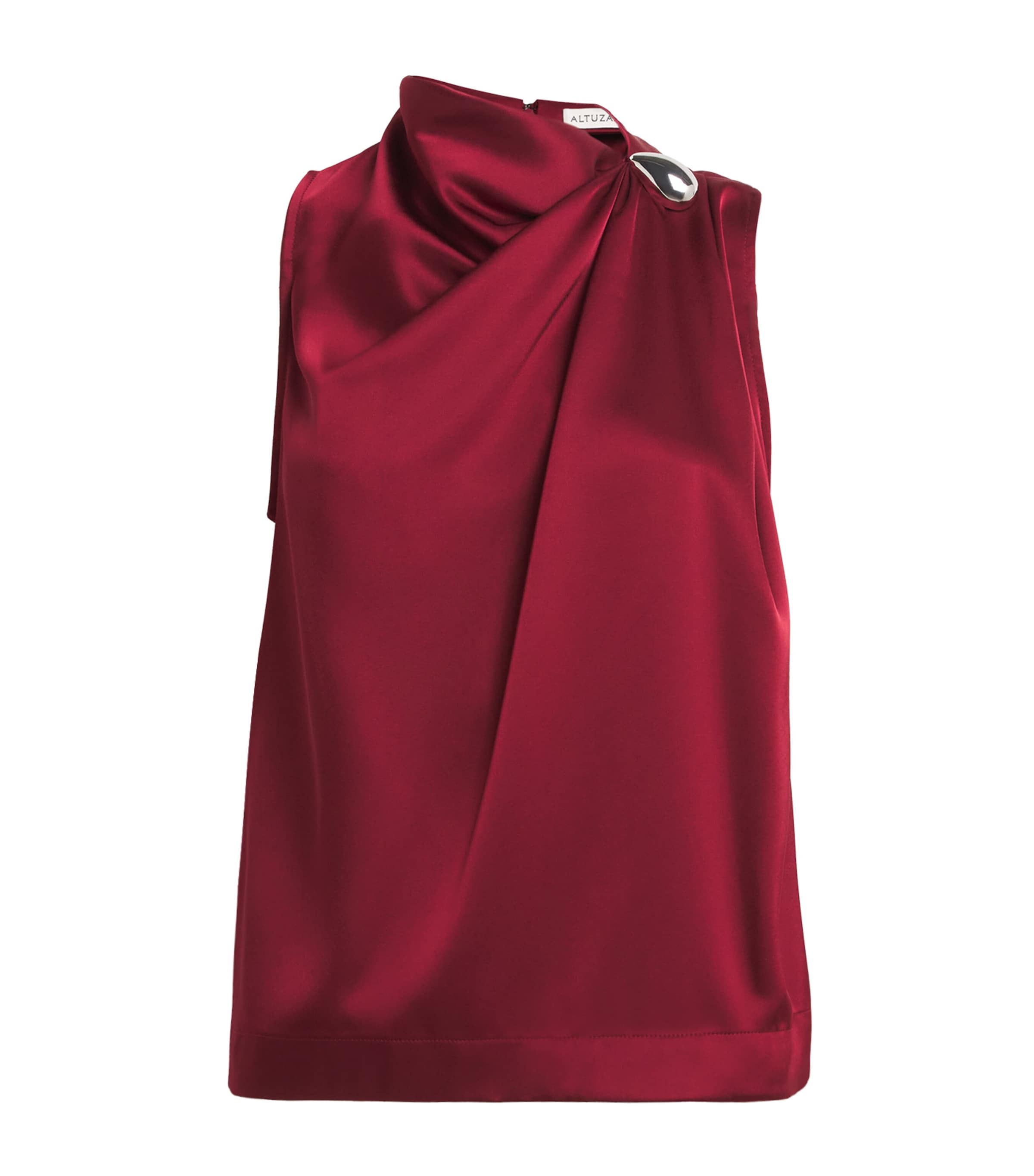 Altuzarra Womens Draped Alden Blouse Grenache