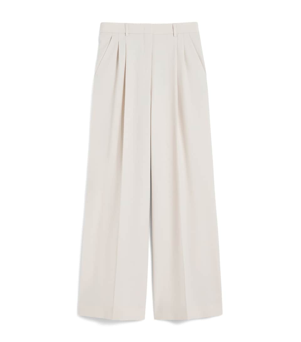 Virgin Wool Wide-Leg Trousers