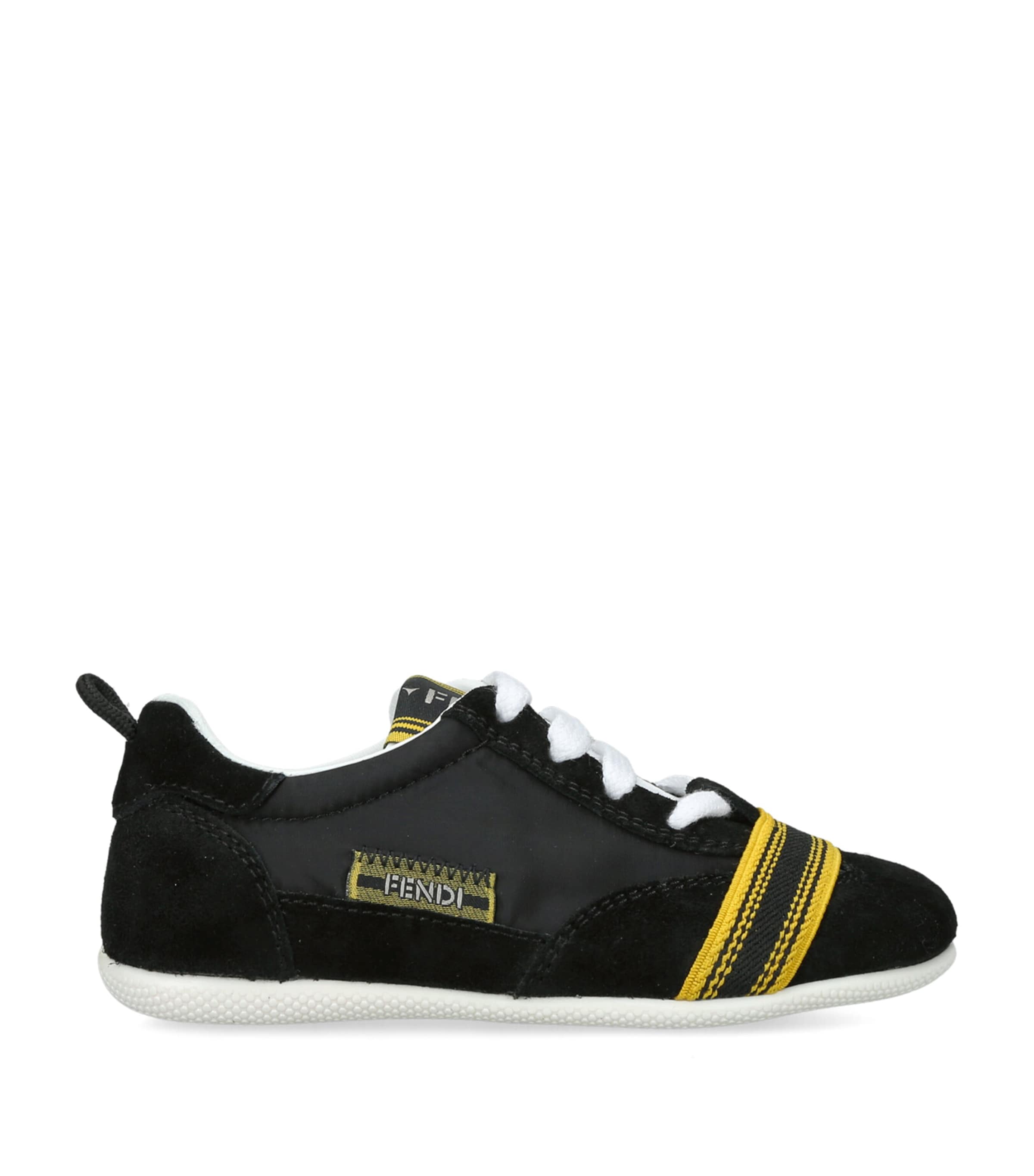Fendi Kids Nylon Wrap Sneakers Black/comb