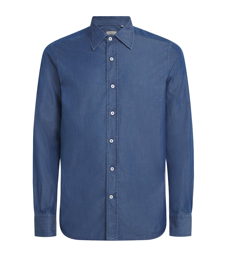Canali Mens Denim Shirt