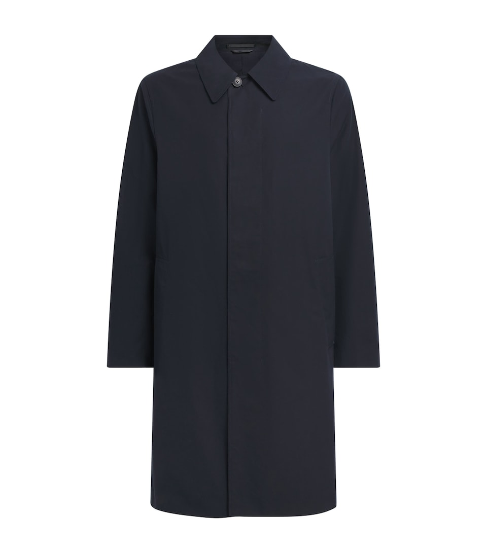 Sunspel Mens Cotton Ventile Overcoat Dark Navy