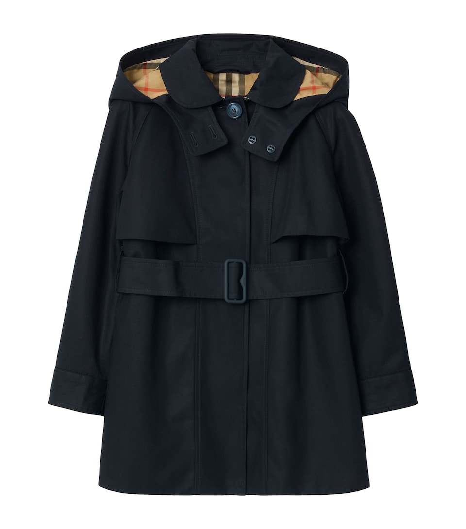 Cotton Hooded Trench Coat (3-12 Years)