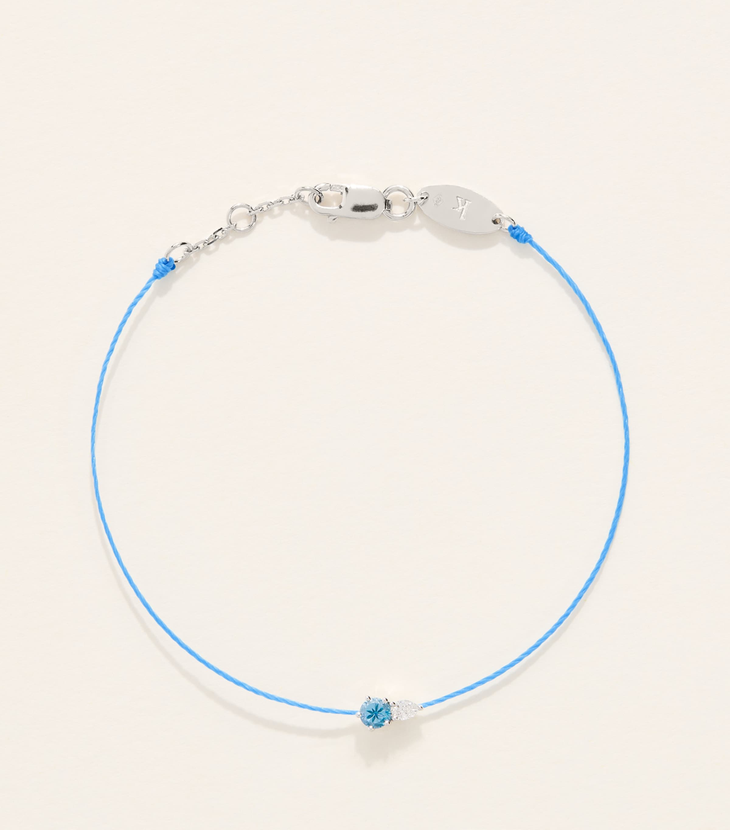 Redline White Gold, Topaz and Diamond Abby Bracelet Blue