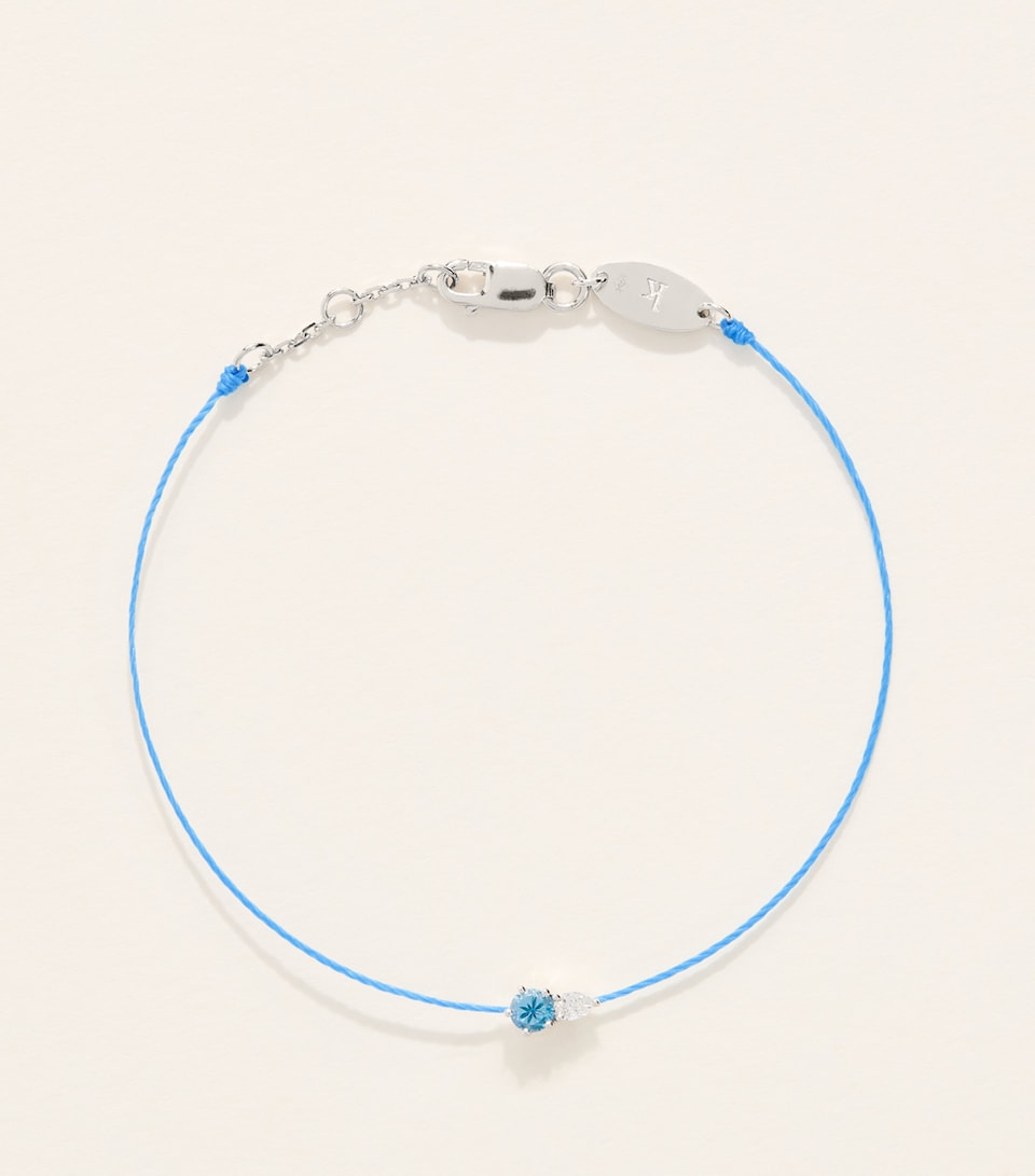 Redline White Gold, Topaz and Diamond Abby Bracelet Blue