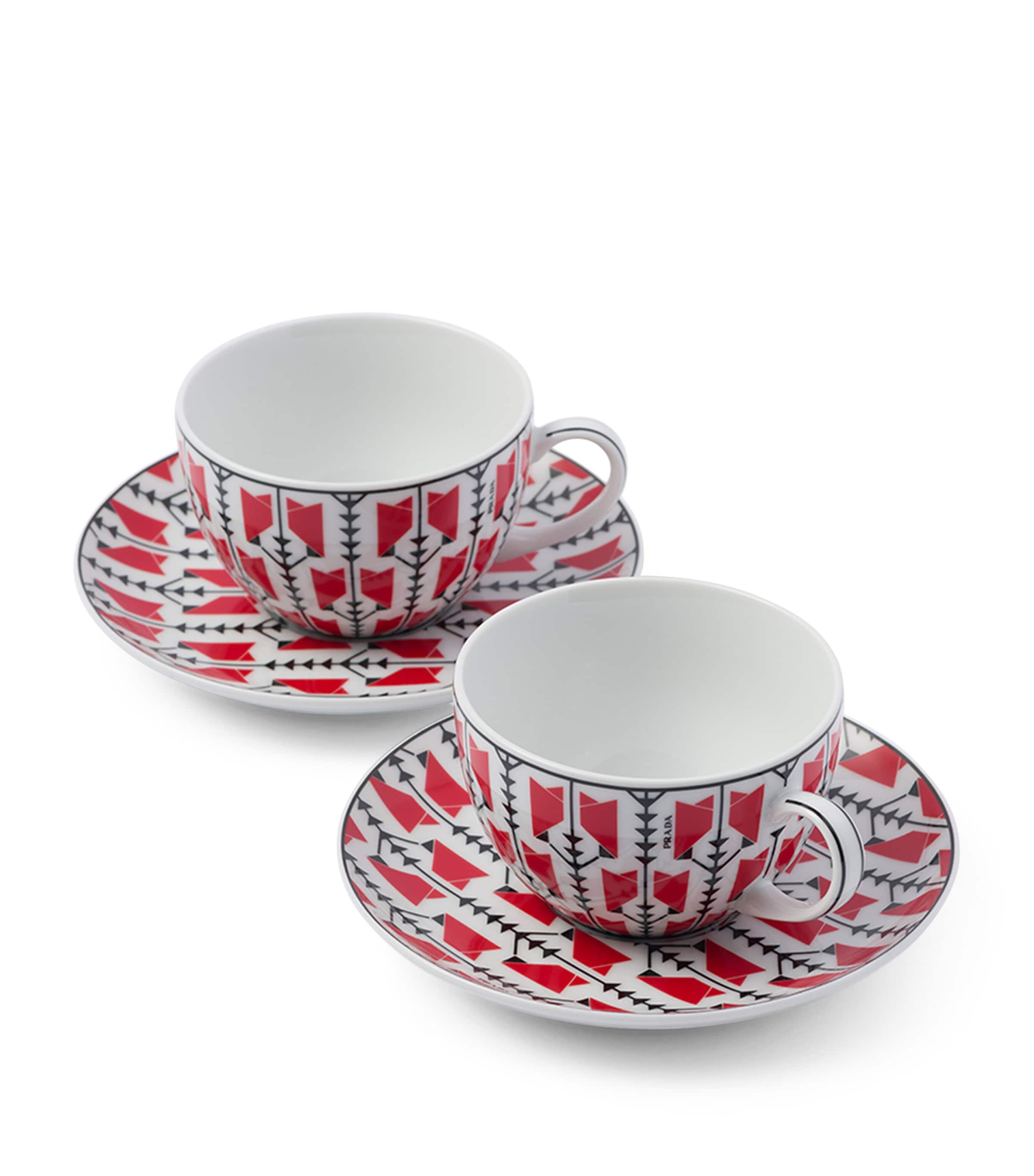 Porcelain Cappuccino Cup and Saucer (Set of 2)