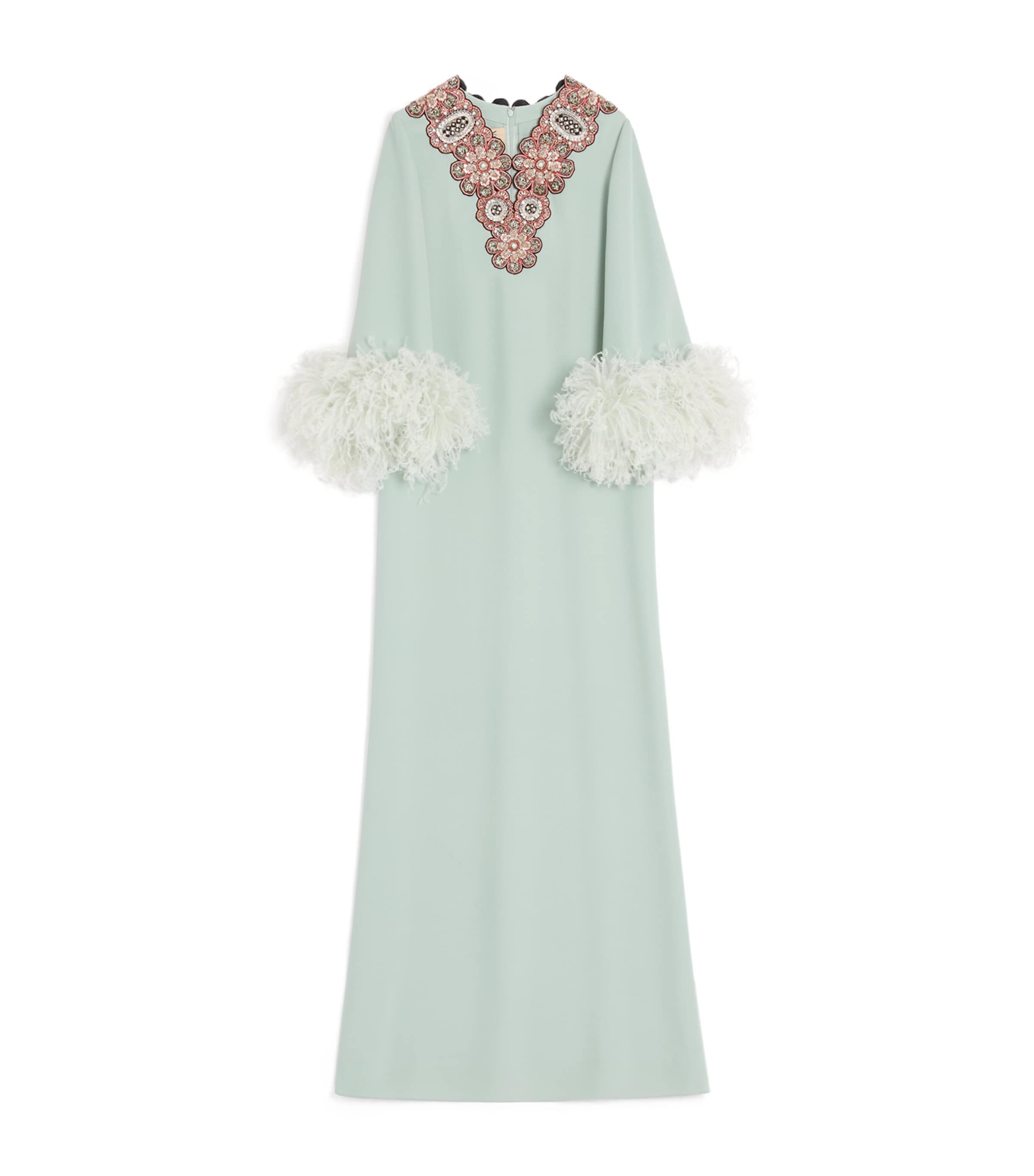 Silk Embellished Maxi Dress