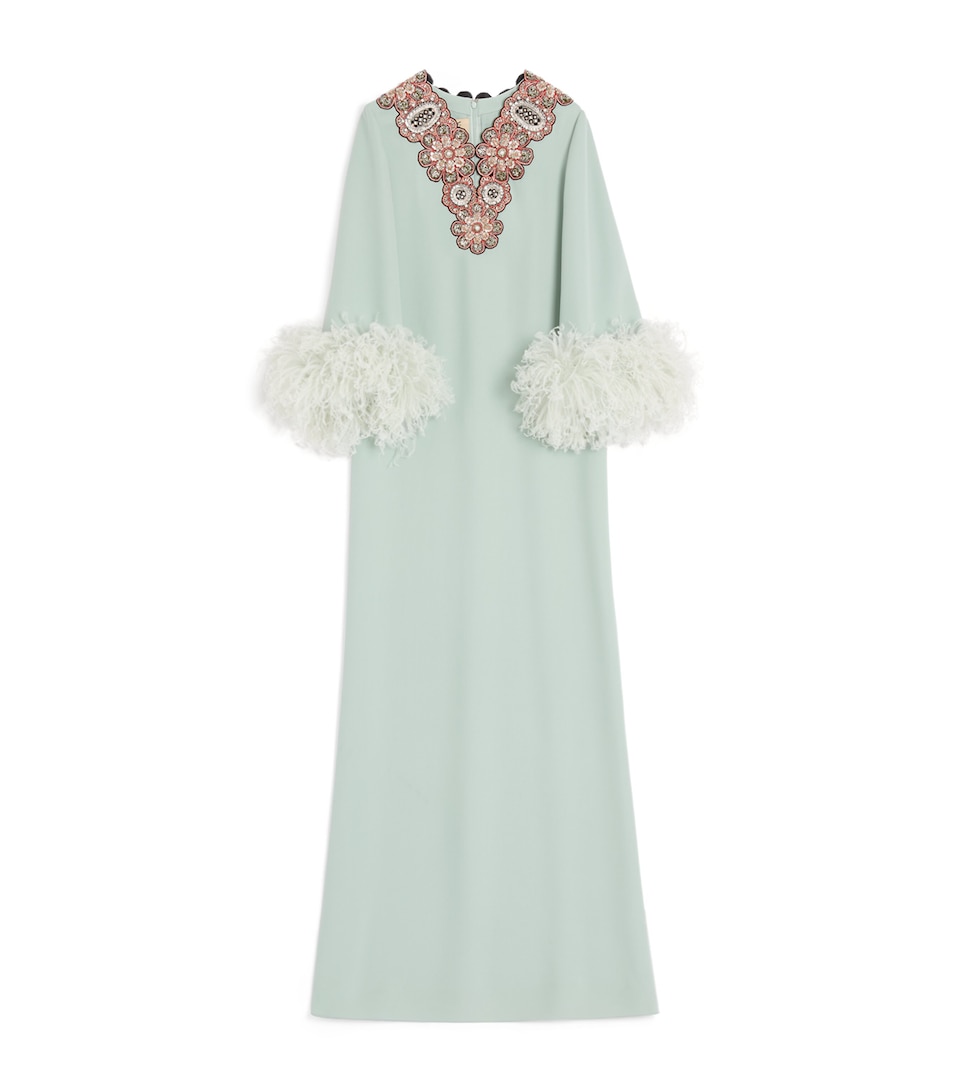 Silk Embellished Maxi Dress