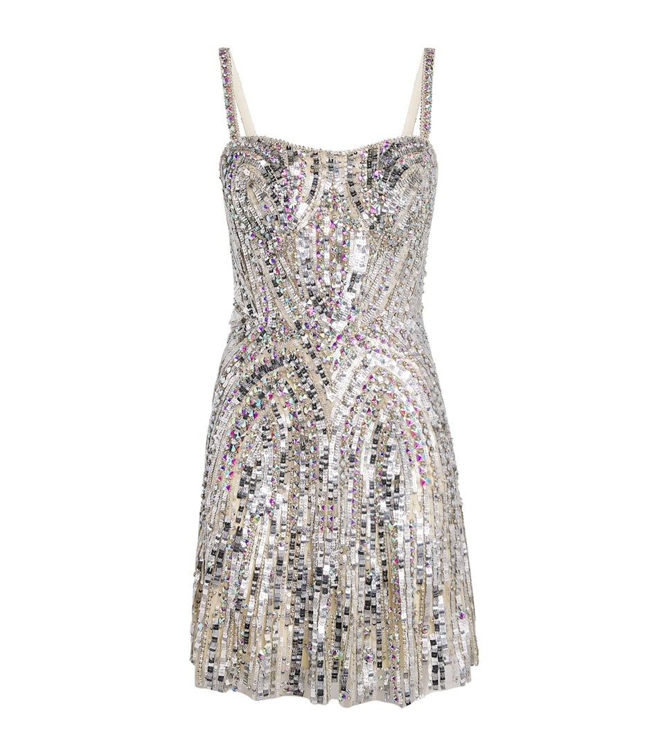 Sequin Embellished Rebecca Mini Dress