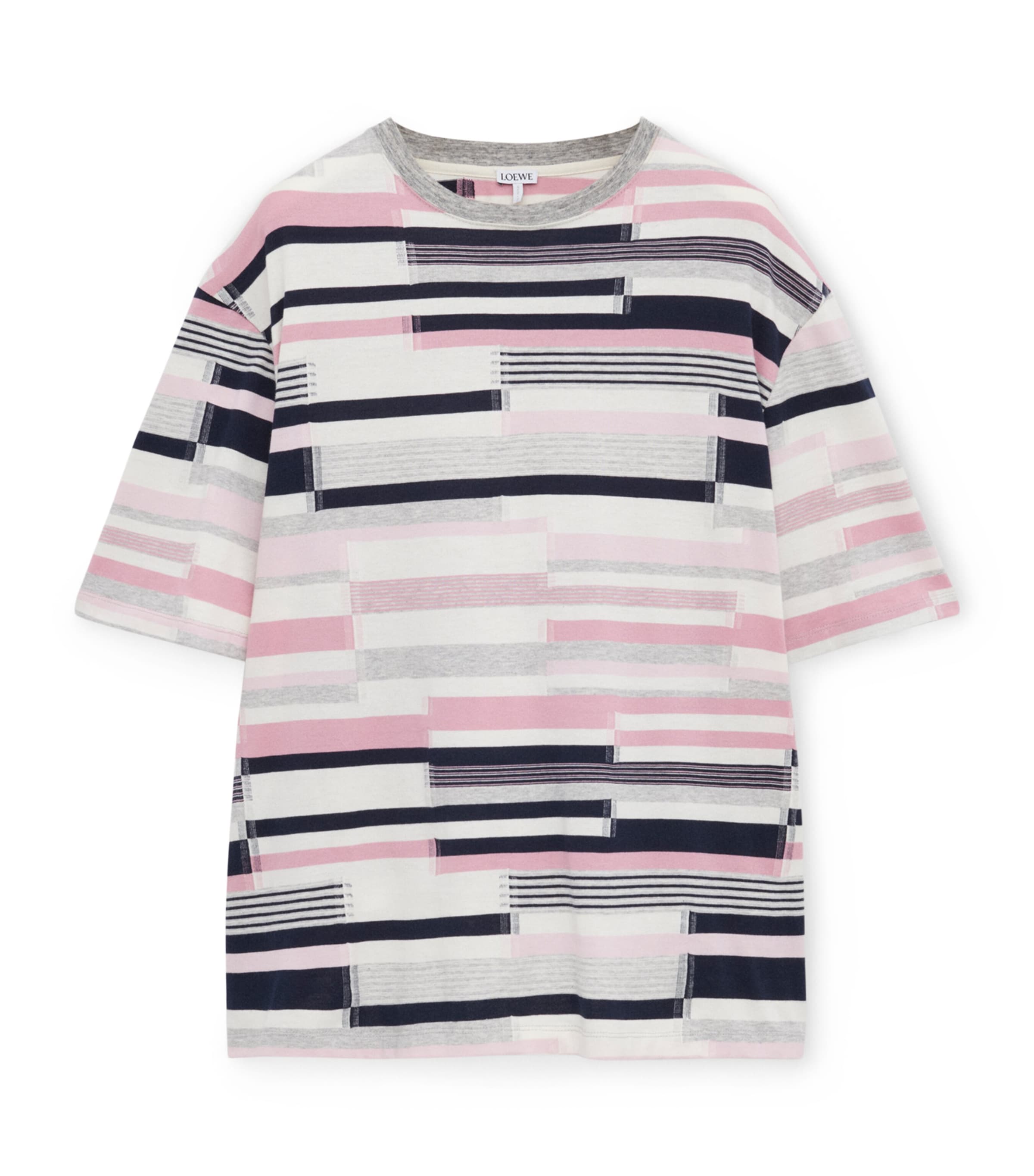 Cotton-Blend Geometric T-Shirt