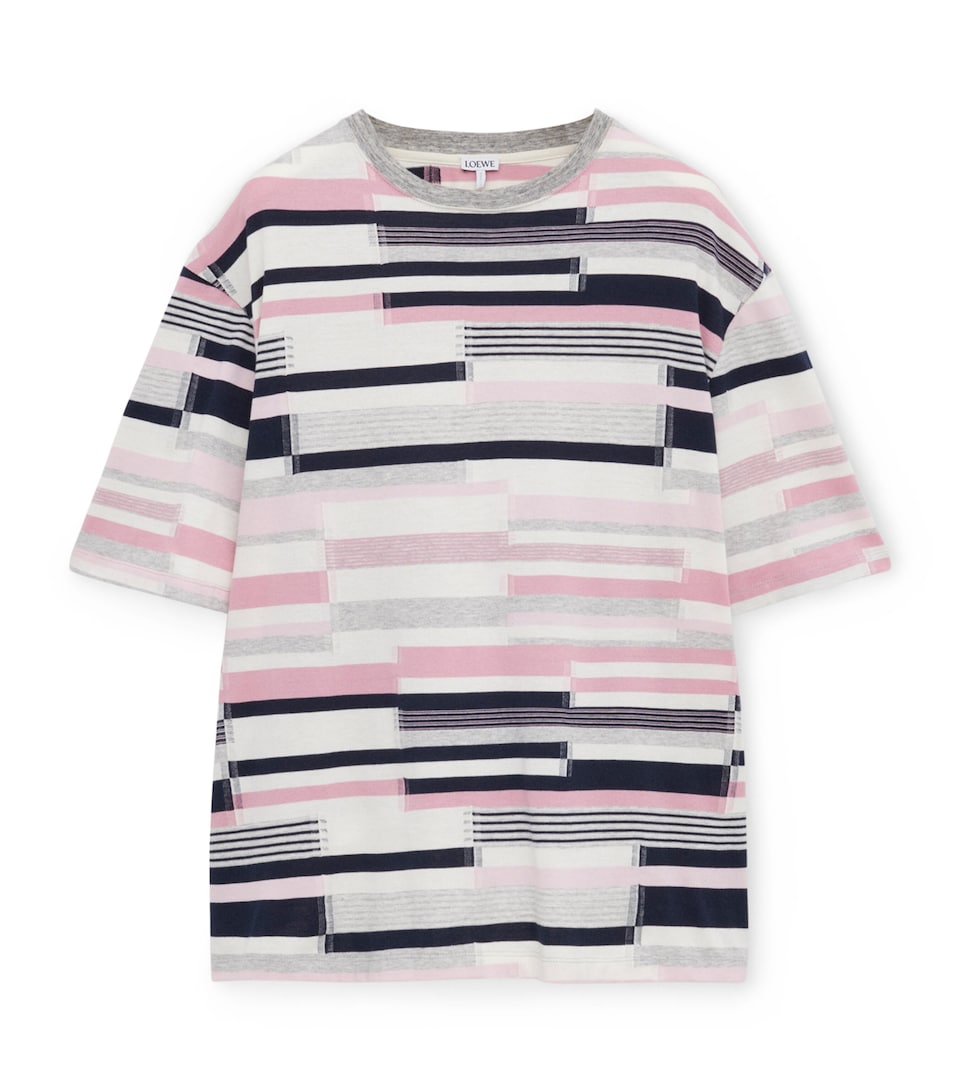 Cotton-Blend Geometric T-Shirt