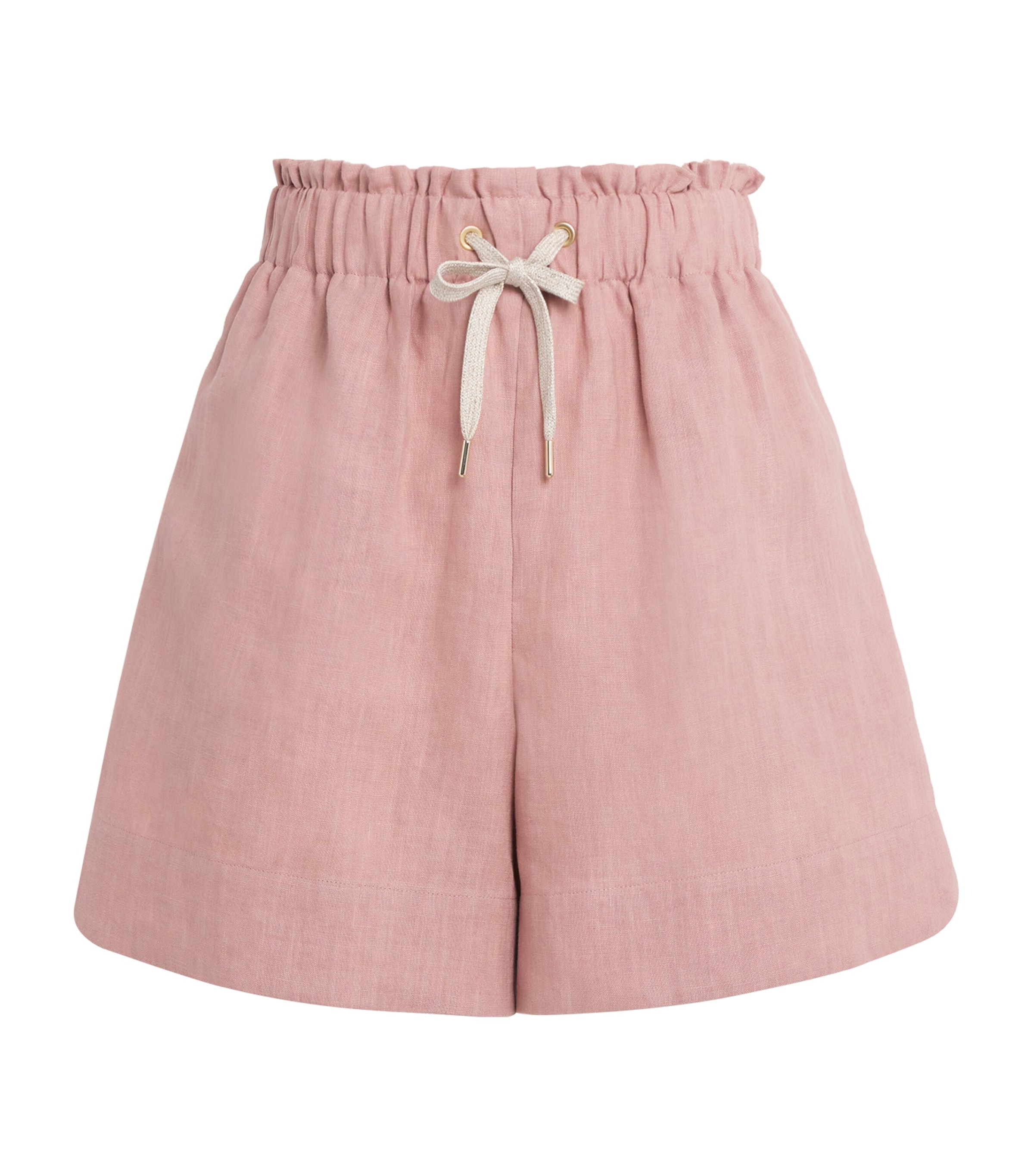 Eleventy Womens Linen Drawstring Shorts Antico