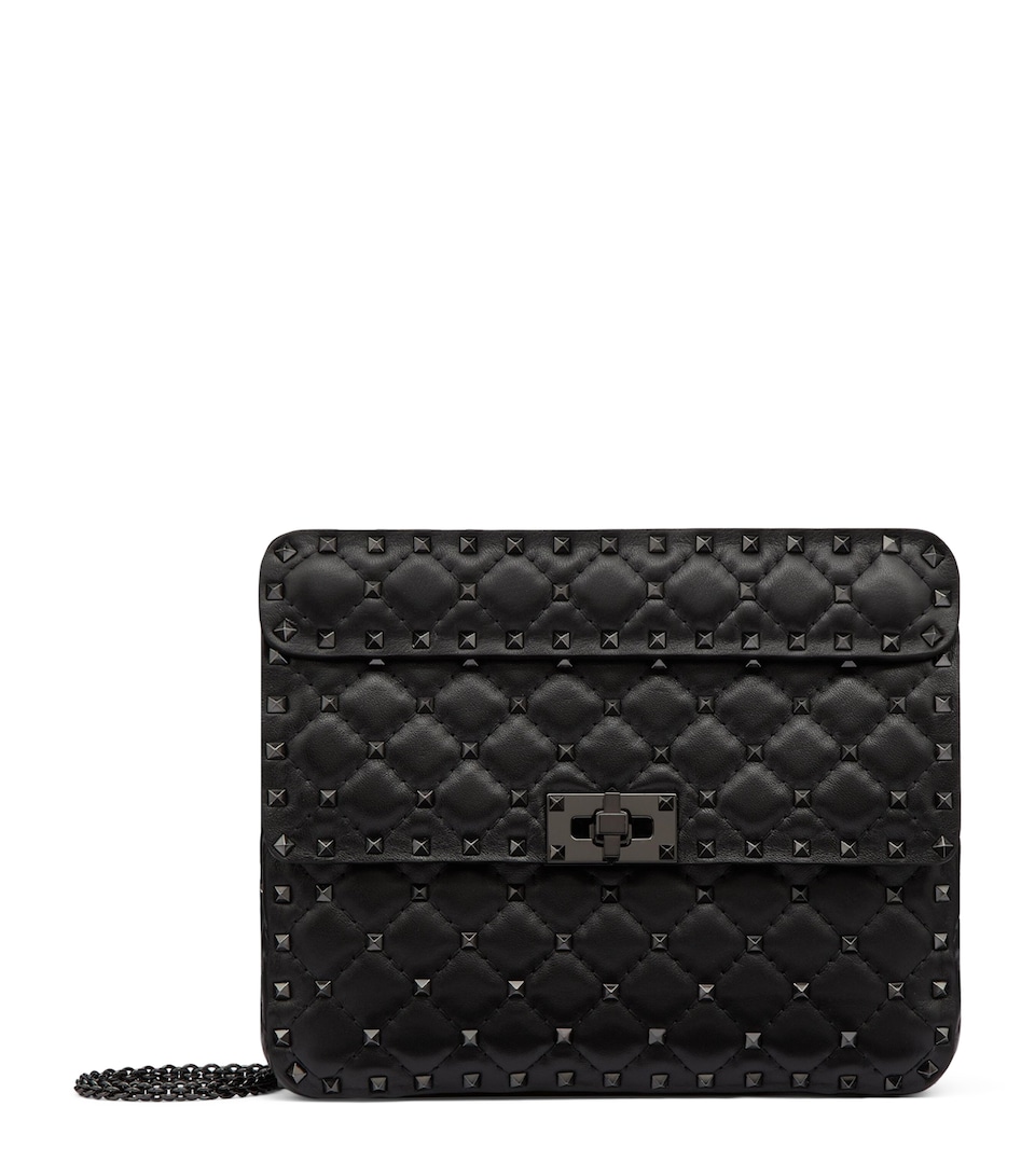 Leather Rockstud Spike Shoulder Bag