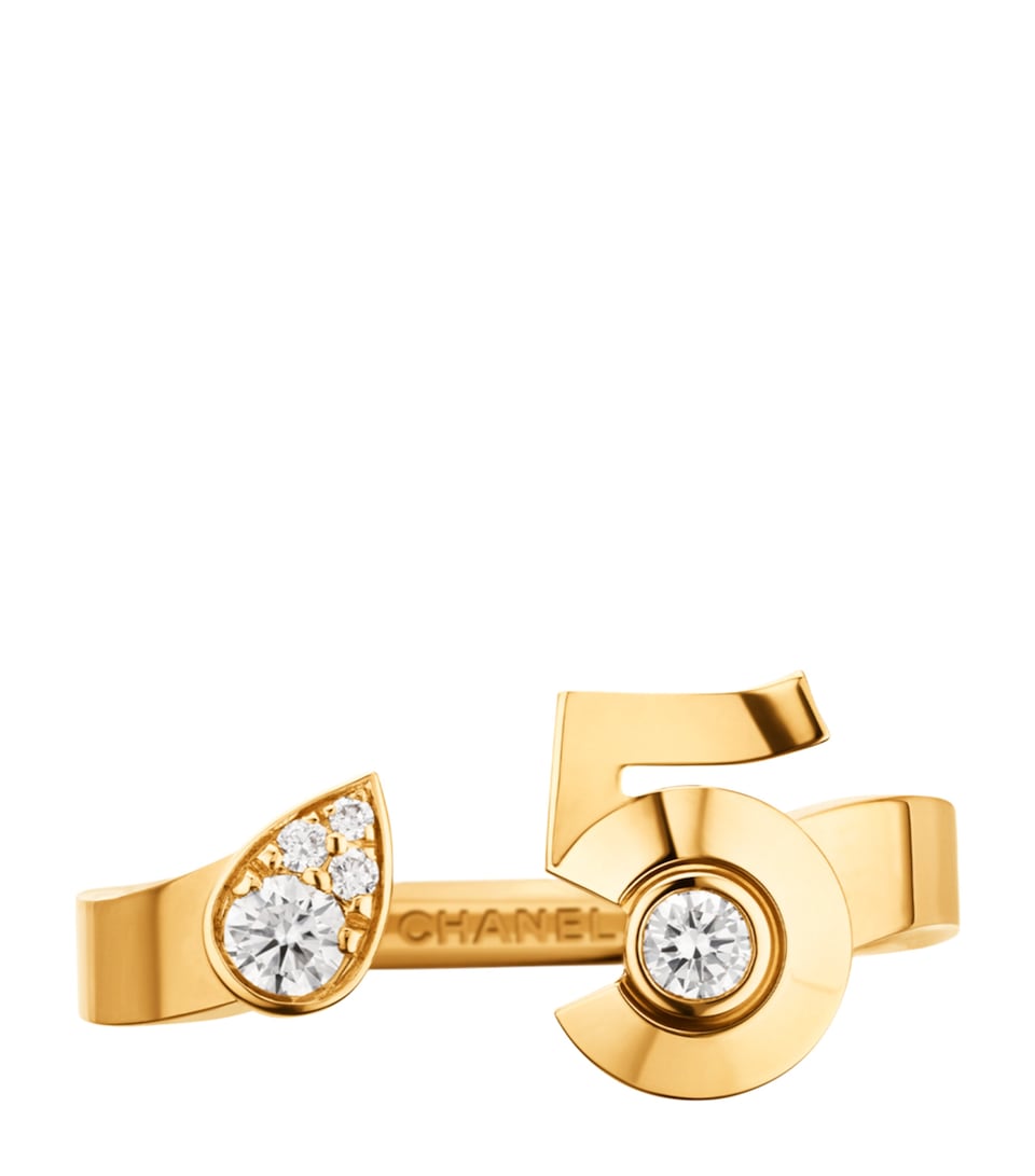 Yellow Gold and Diamond Extrait de N˚5 Ring