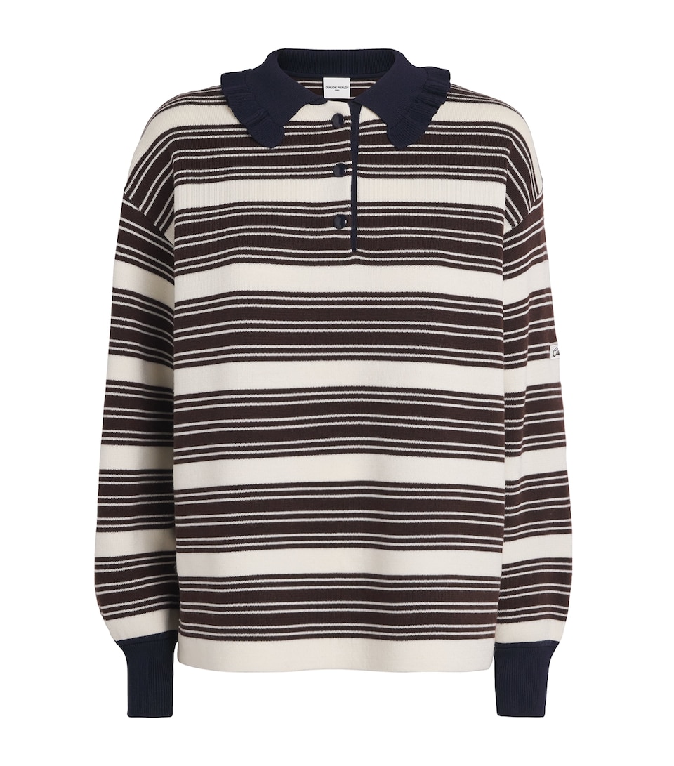 Knitted Stripe Polo Shirt