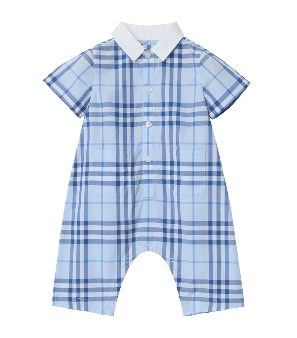Cotton Check Collared Playsuit (1-18 Months)