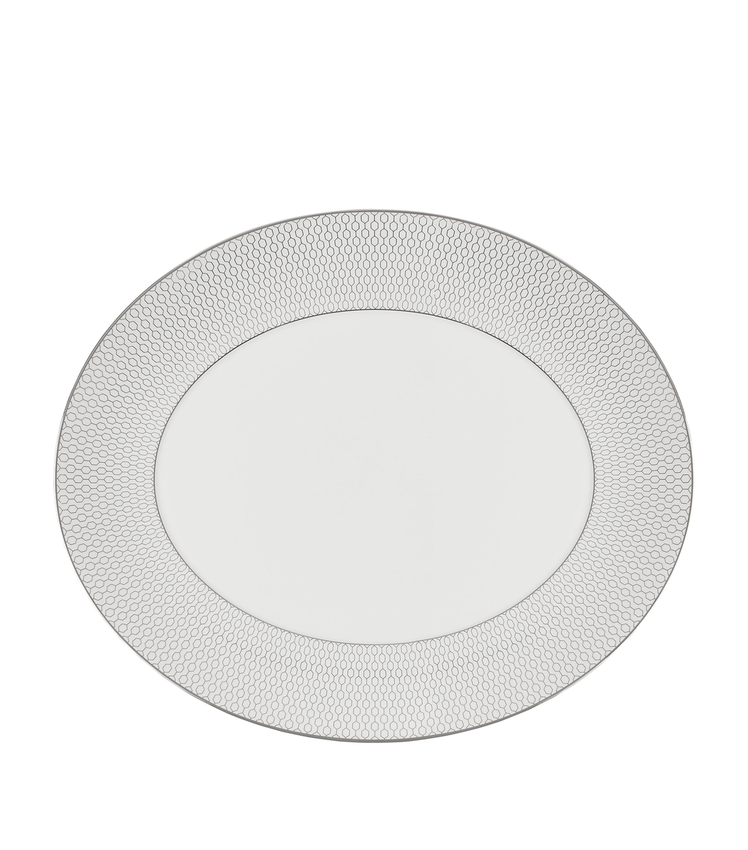 Wedgwood Gio Platinum Oval Platter (33cm) White
