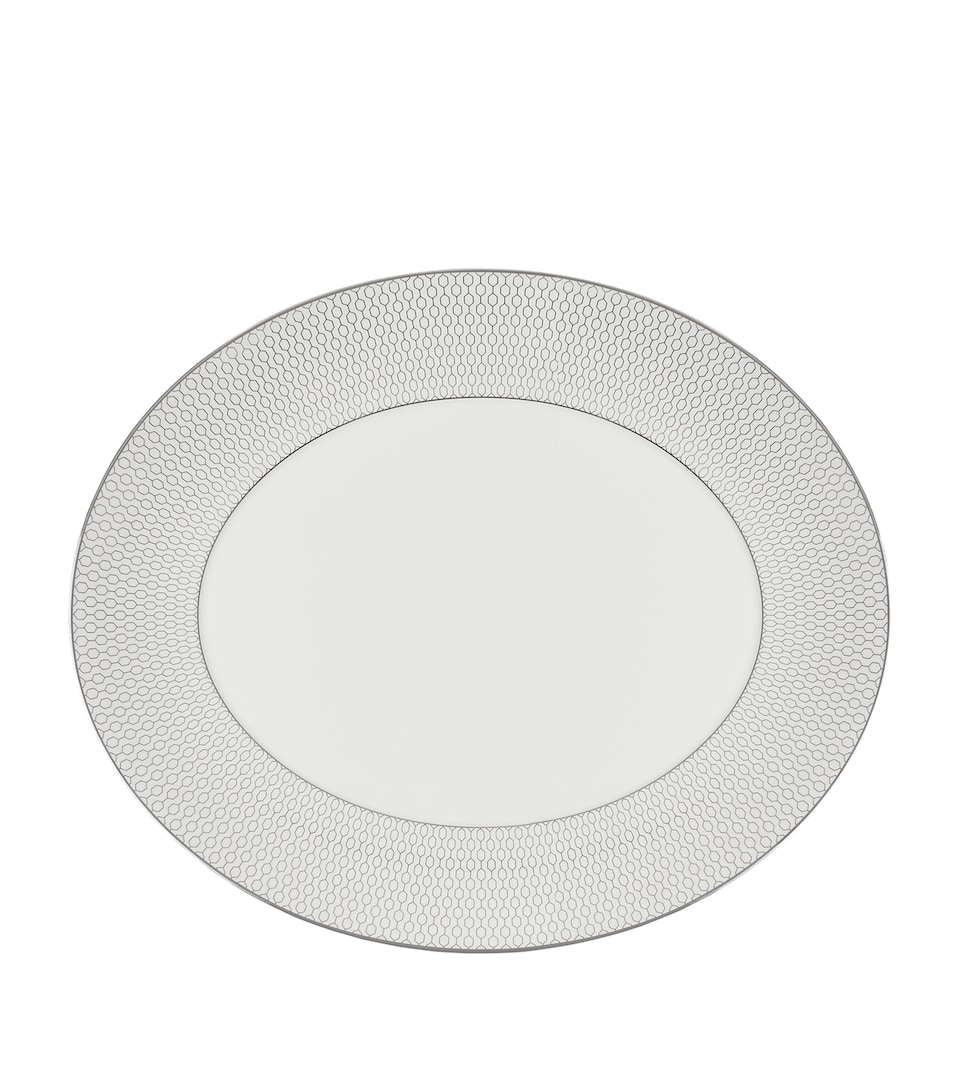 Wedgwood Gio Platinum Oval Platter (33cm) White