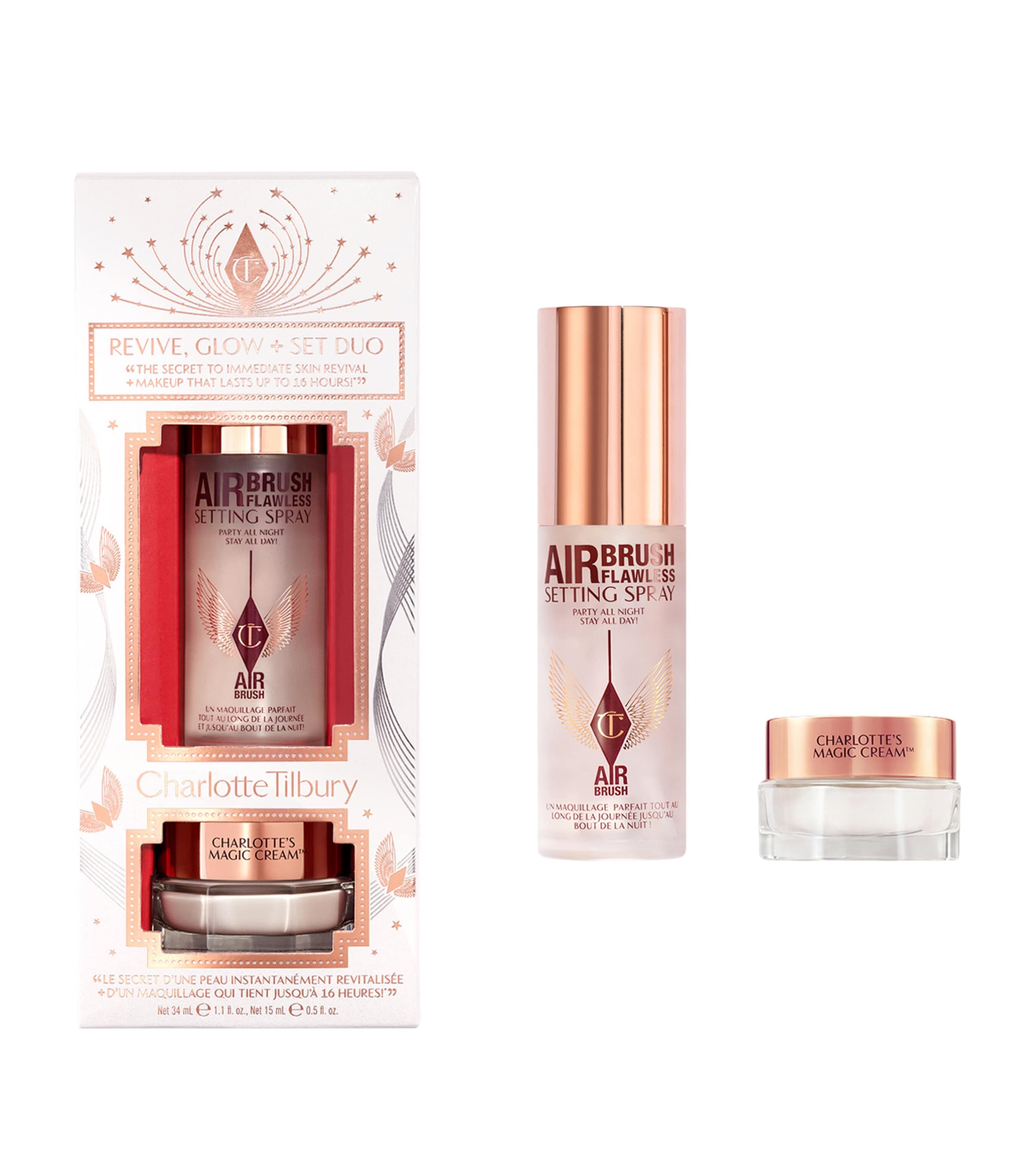 Charlotte Tilbury Revive Glow + Set Duo Clear