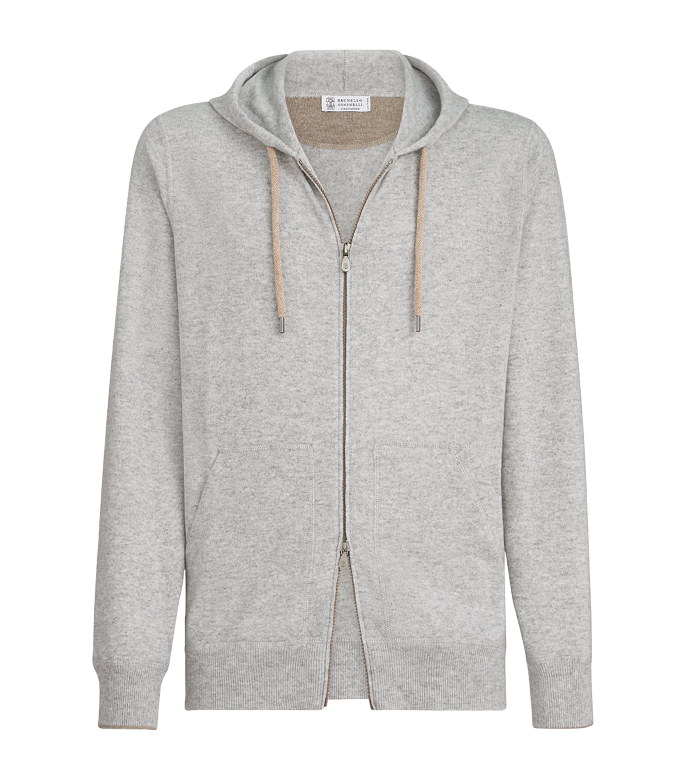 Brunello Cucinelli Mens Cashmere Hooded Cardigan