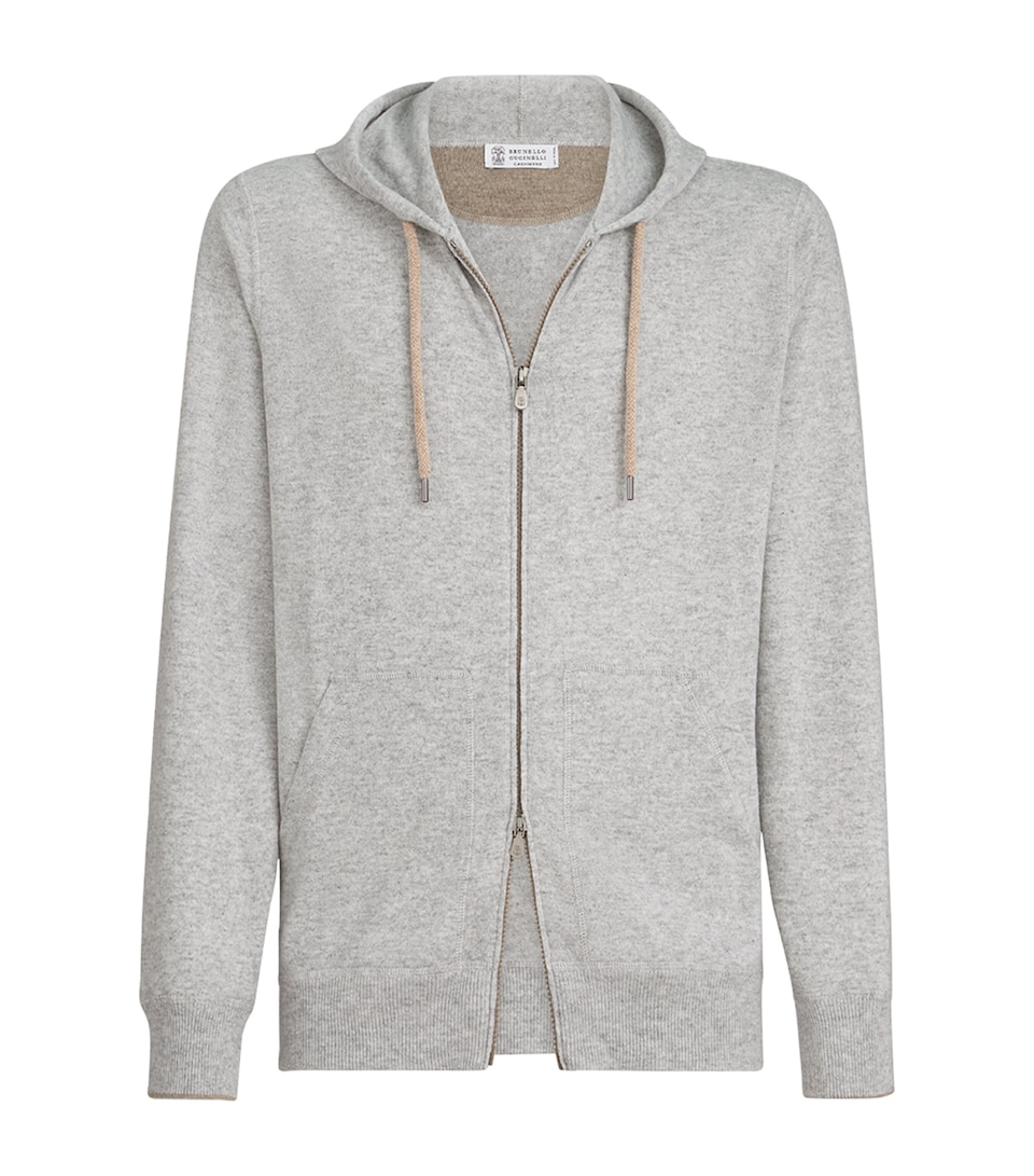 Brunello Cucinelli Mens Cashmere Hooded Cardigan