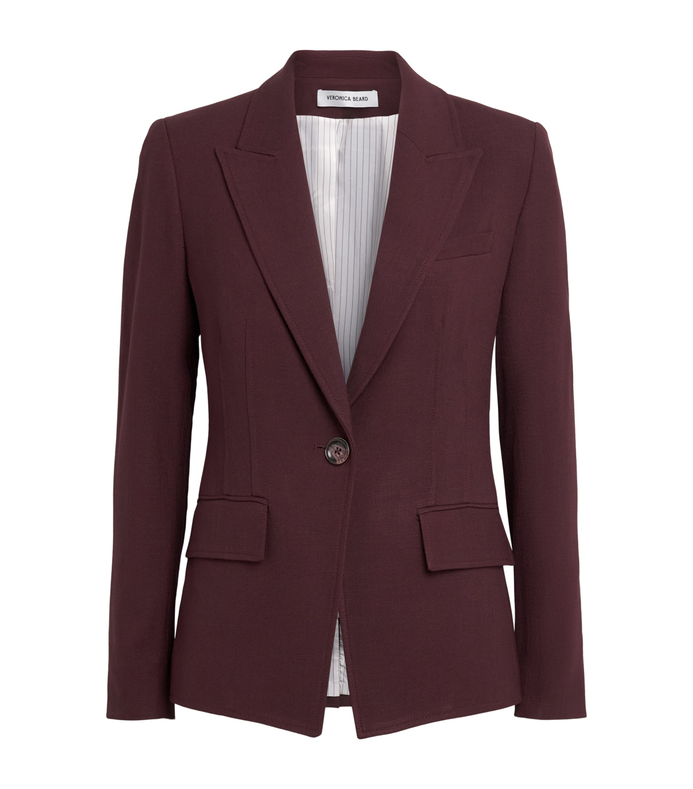 Veronica Beard Womens Isaac Dickey Blazer Raisin