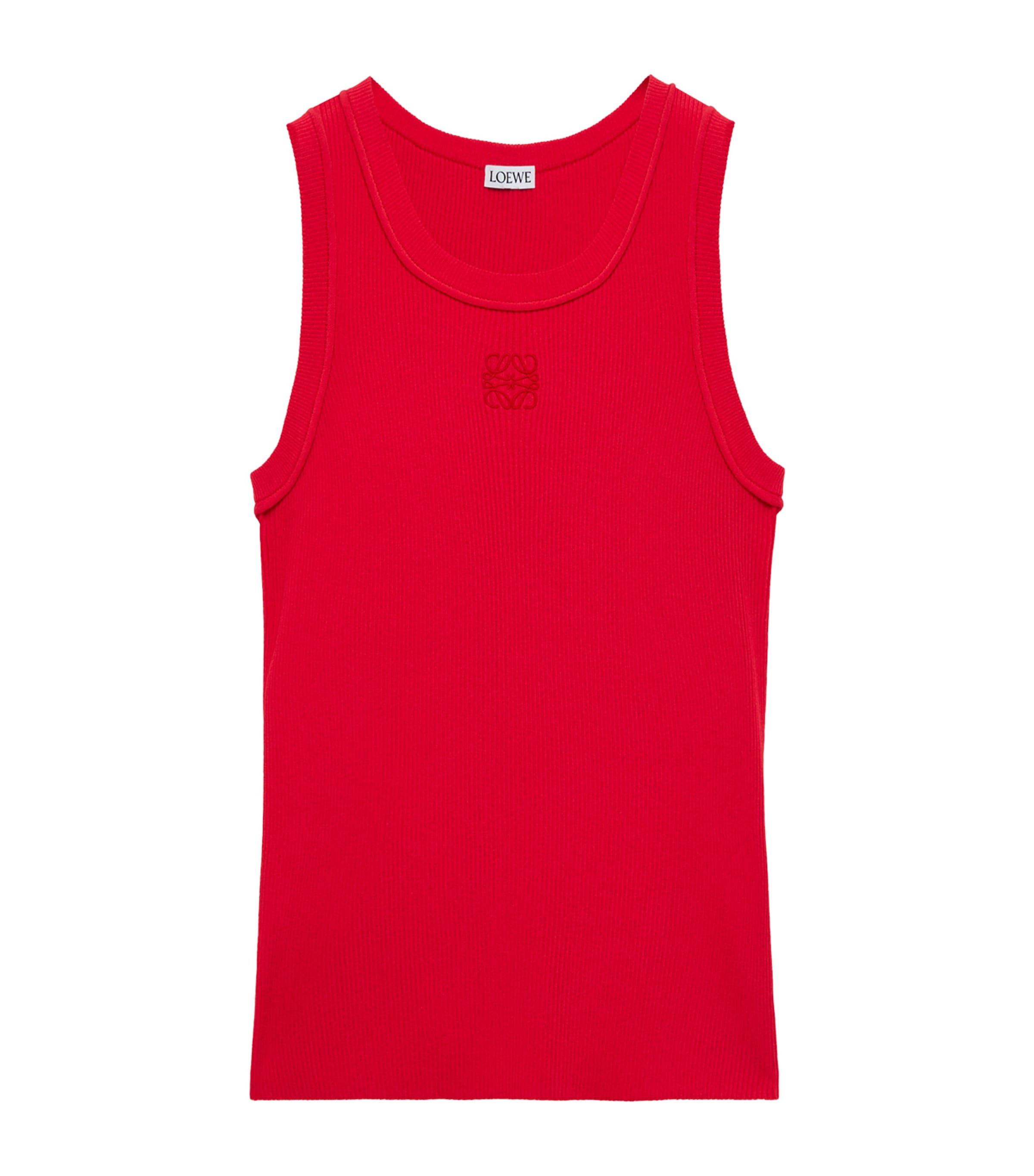 LOEWE Womens Anagram Tank Top Red