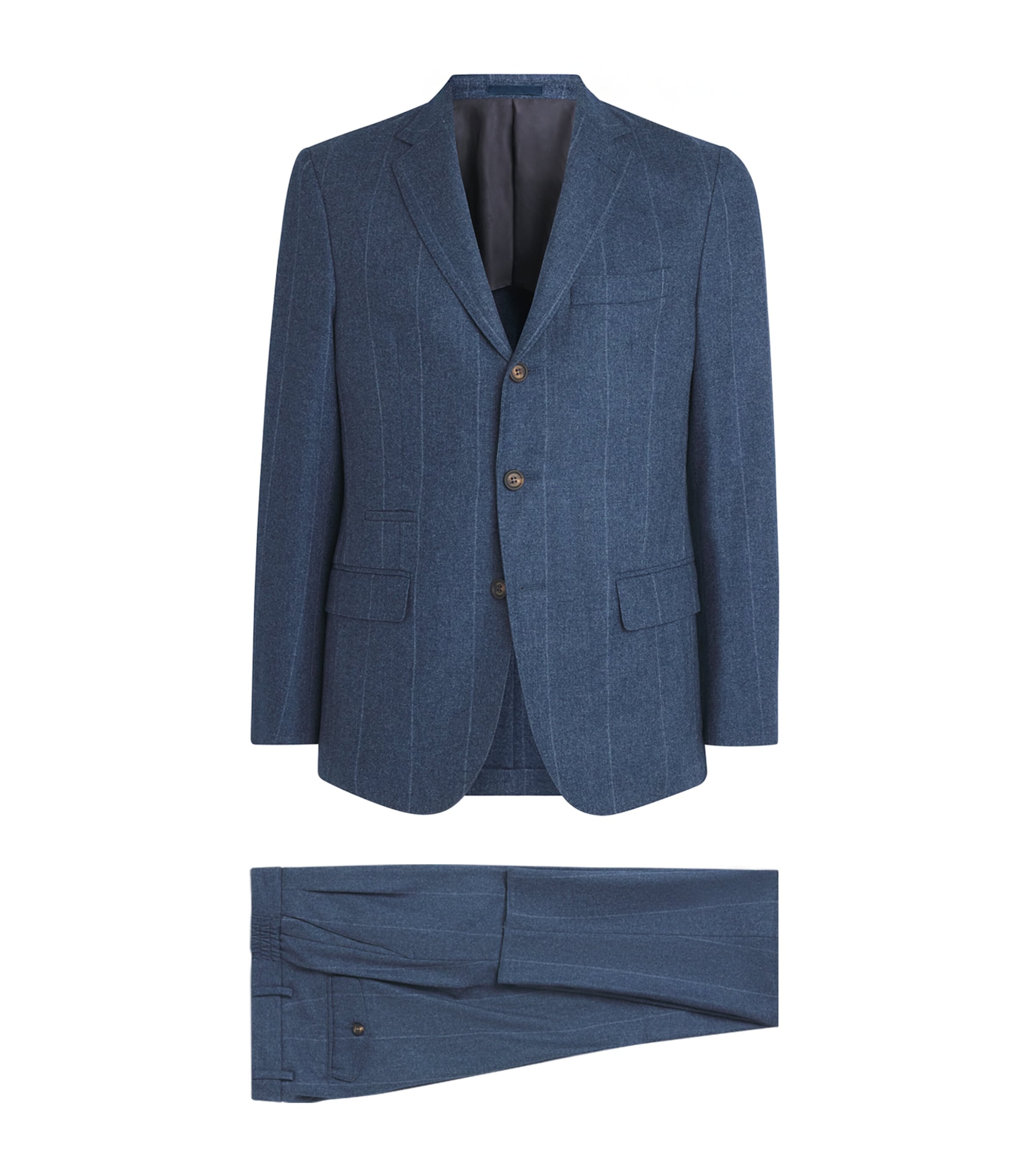 Eleventy Mens Wool-Cotton-Cashmere 2-Piece Suit Royal