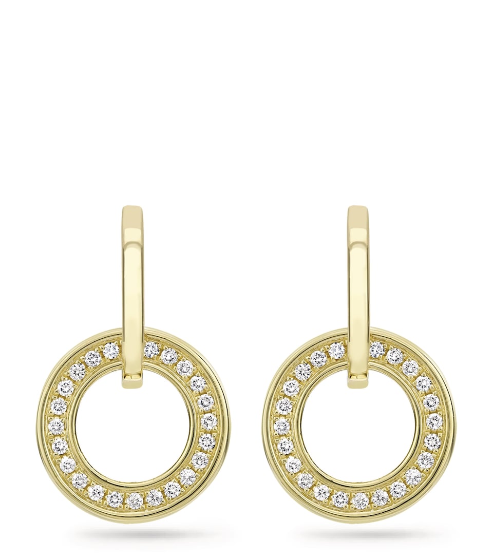 Yellow Gold and Diamond Classic Roulette Earrings