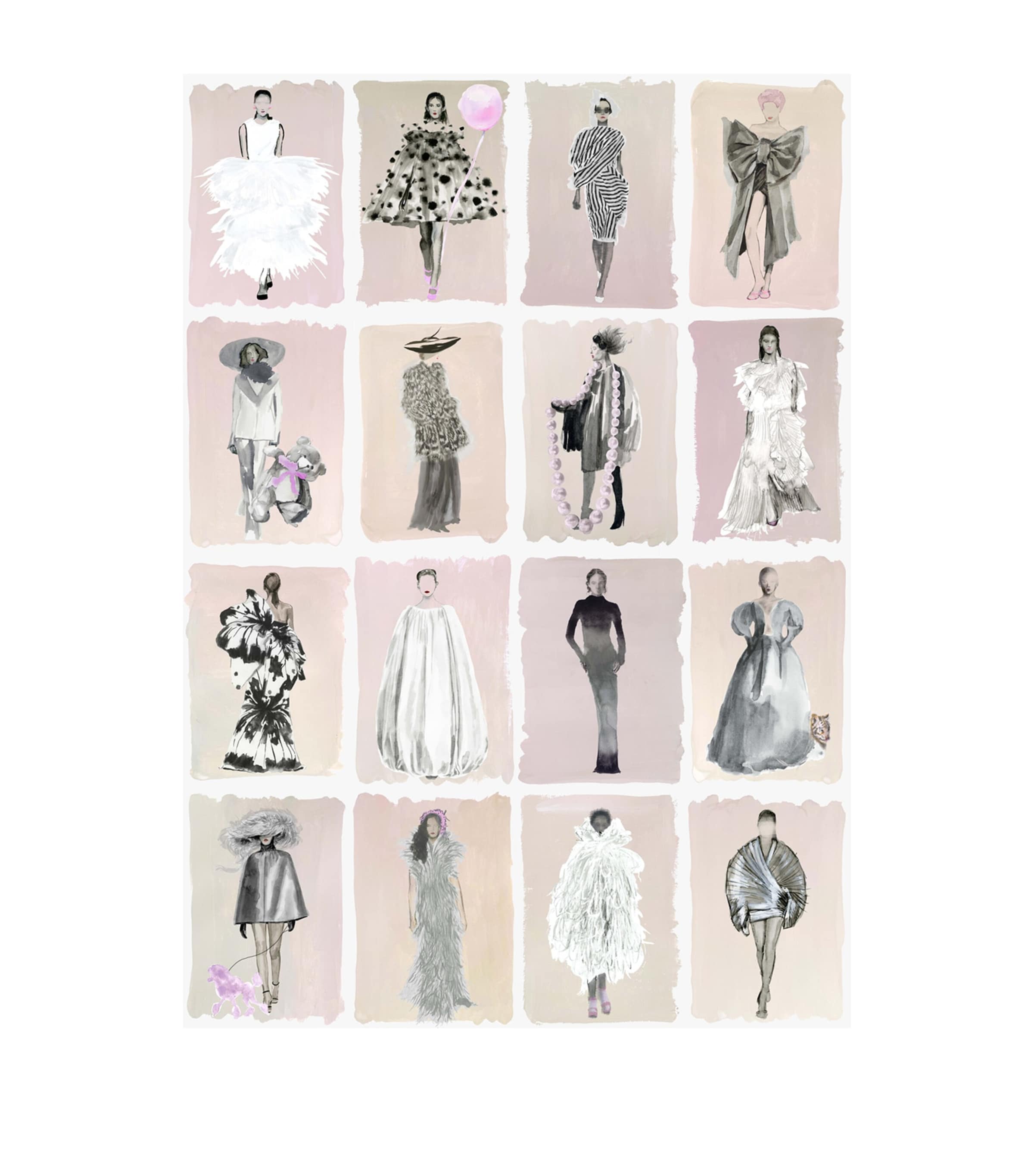 x Harrods Interior Design 175 Anniversary Edition Couture Carousel Wallpaper - Blush