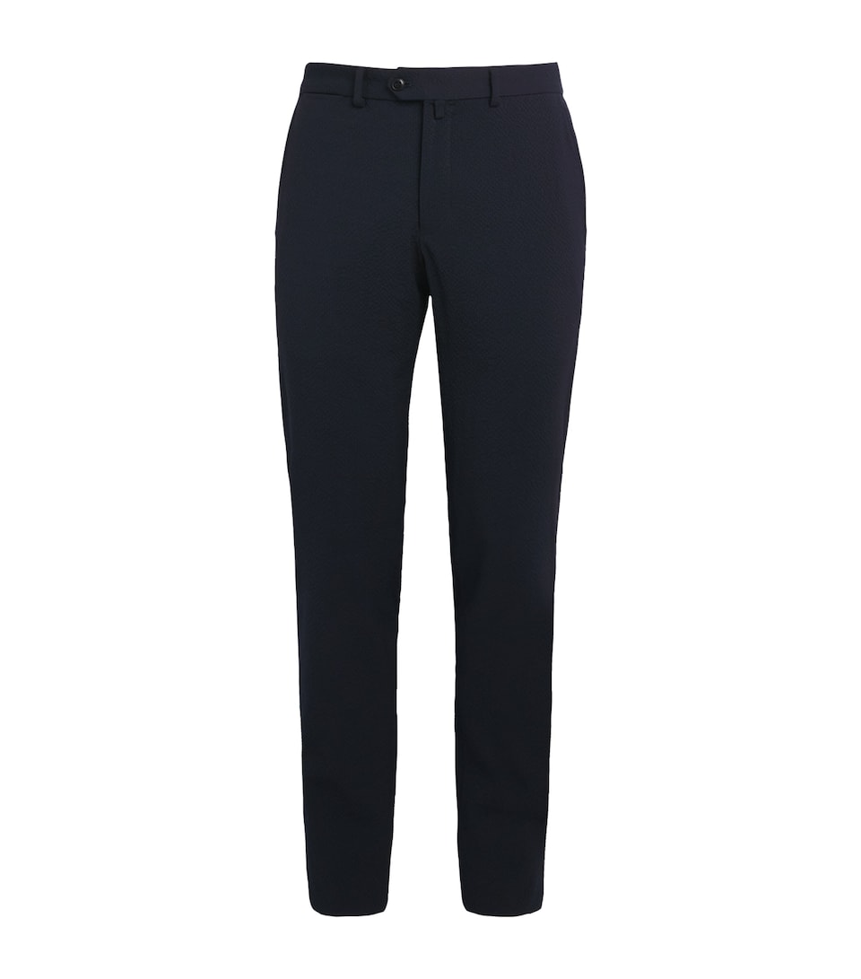 Emporio Armani Mens Virgin Wool-Blend Slim Trousers