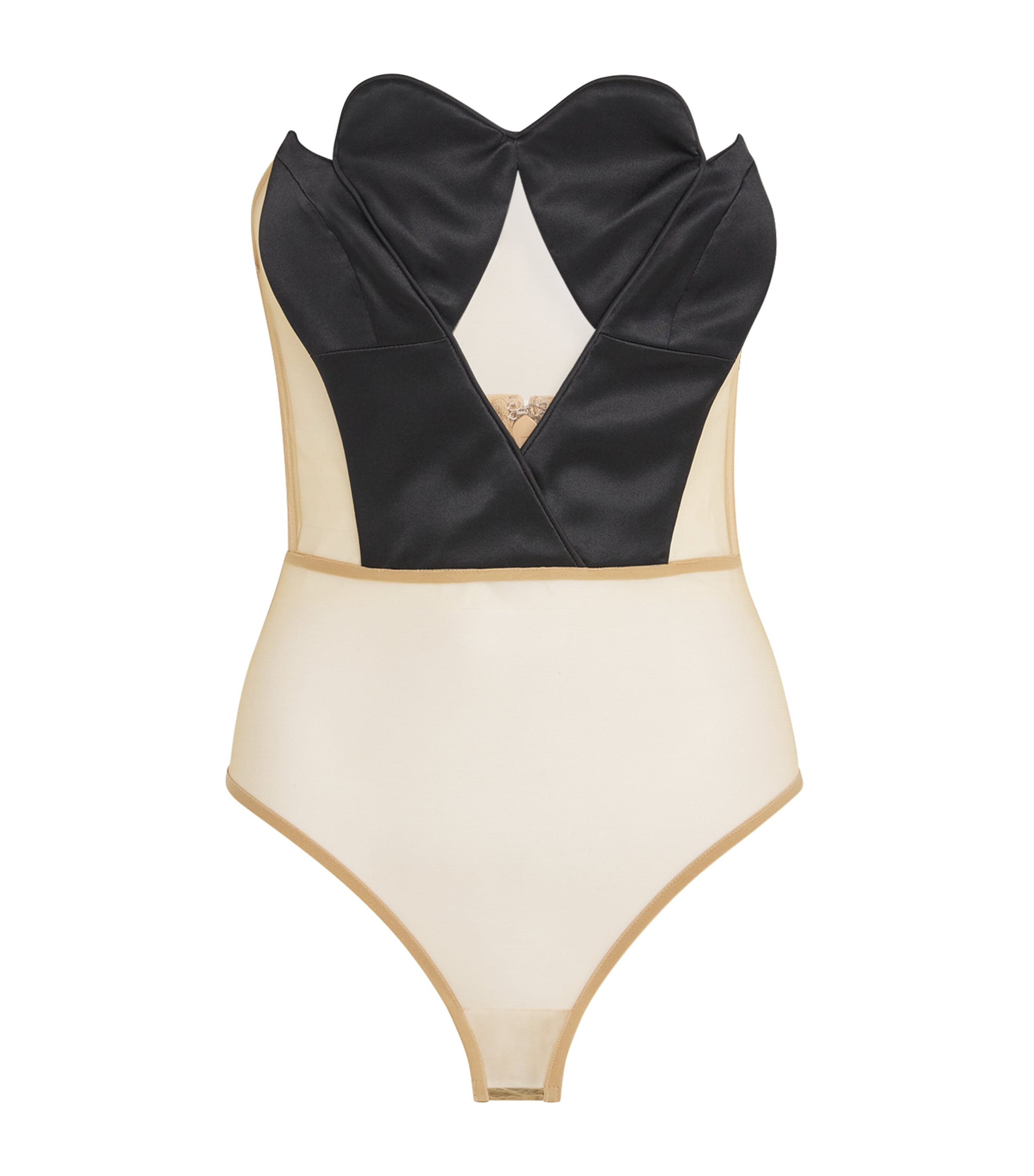 Satin Heart Cup Bodysuit