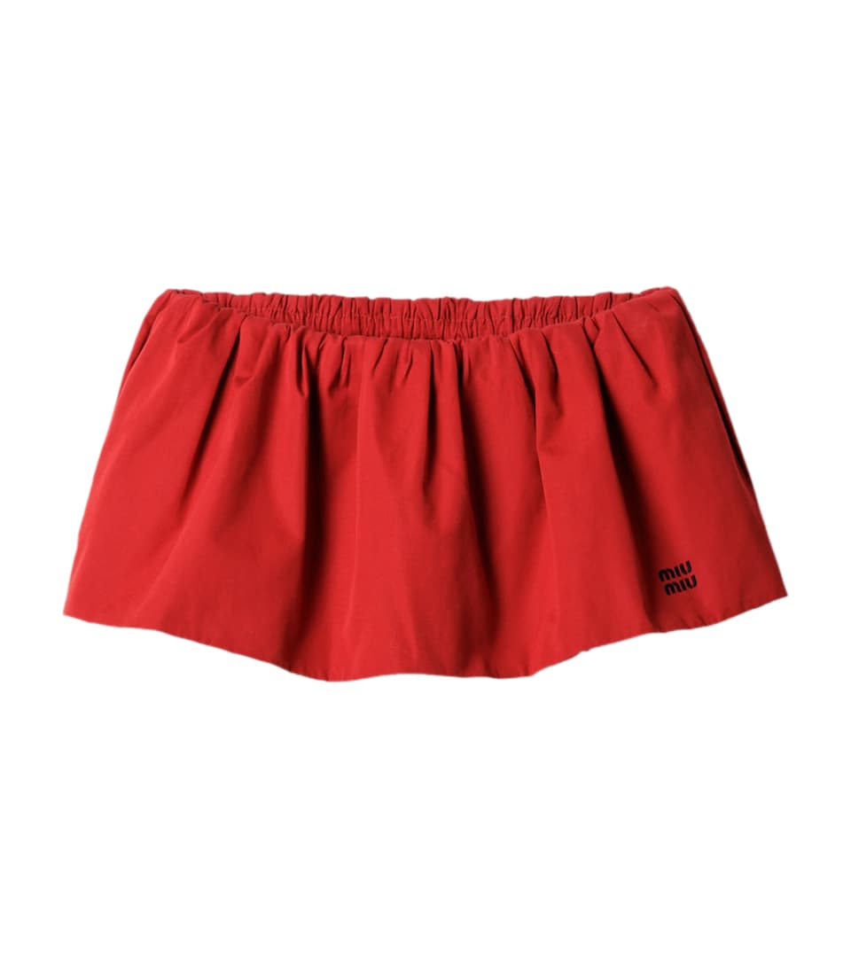 Cotton Poplin Mini Skirt