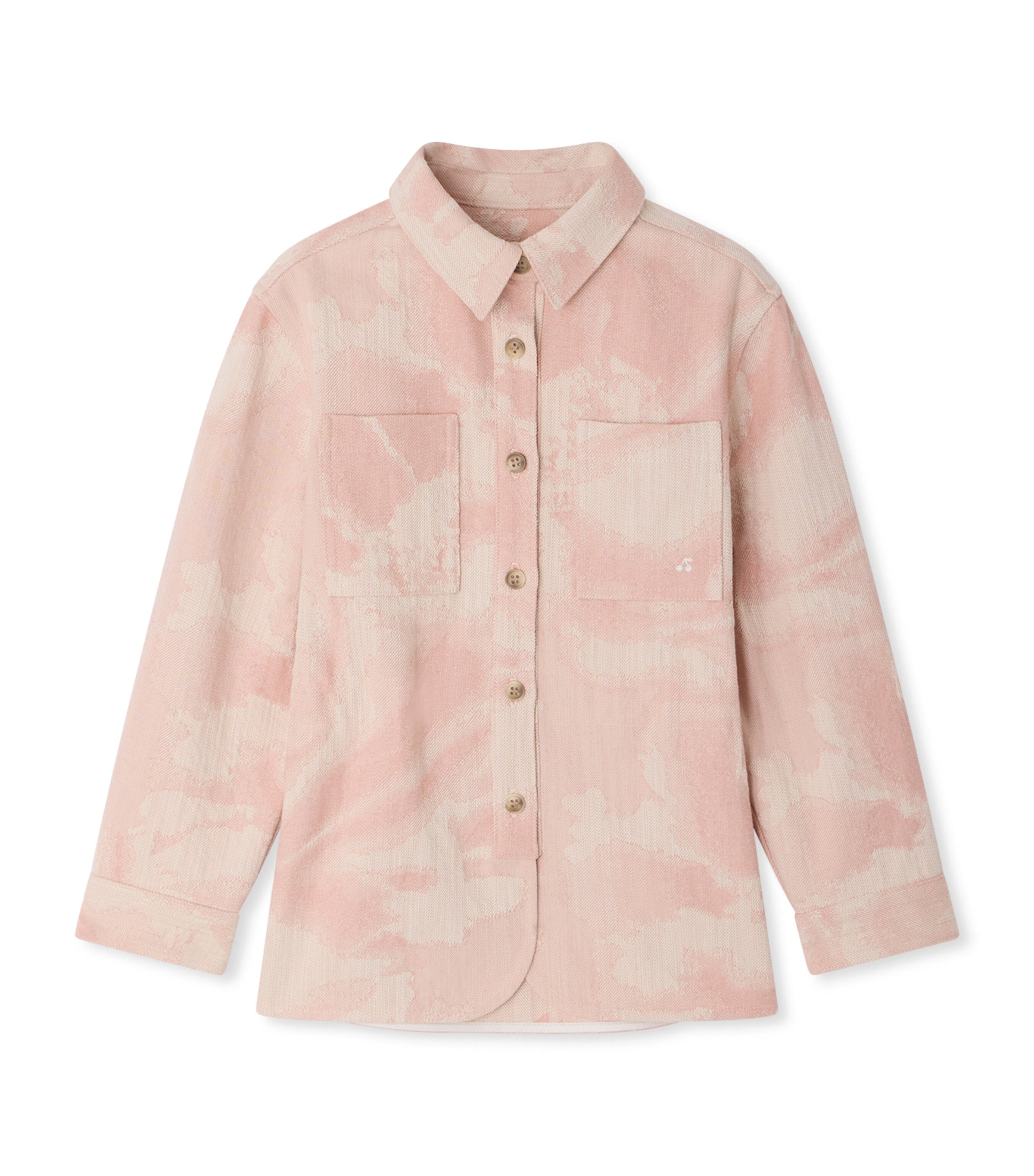 Bonpoint Locket Denim Jacket (10-14 Years) Fl Rose Fane