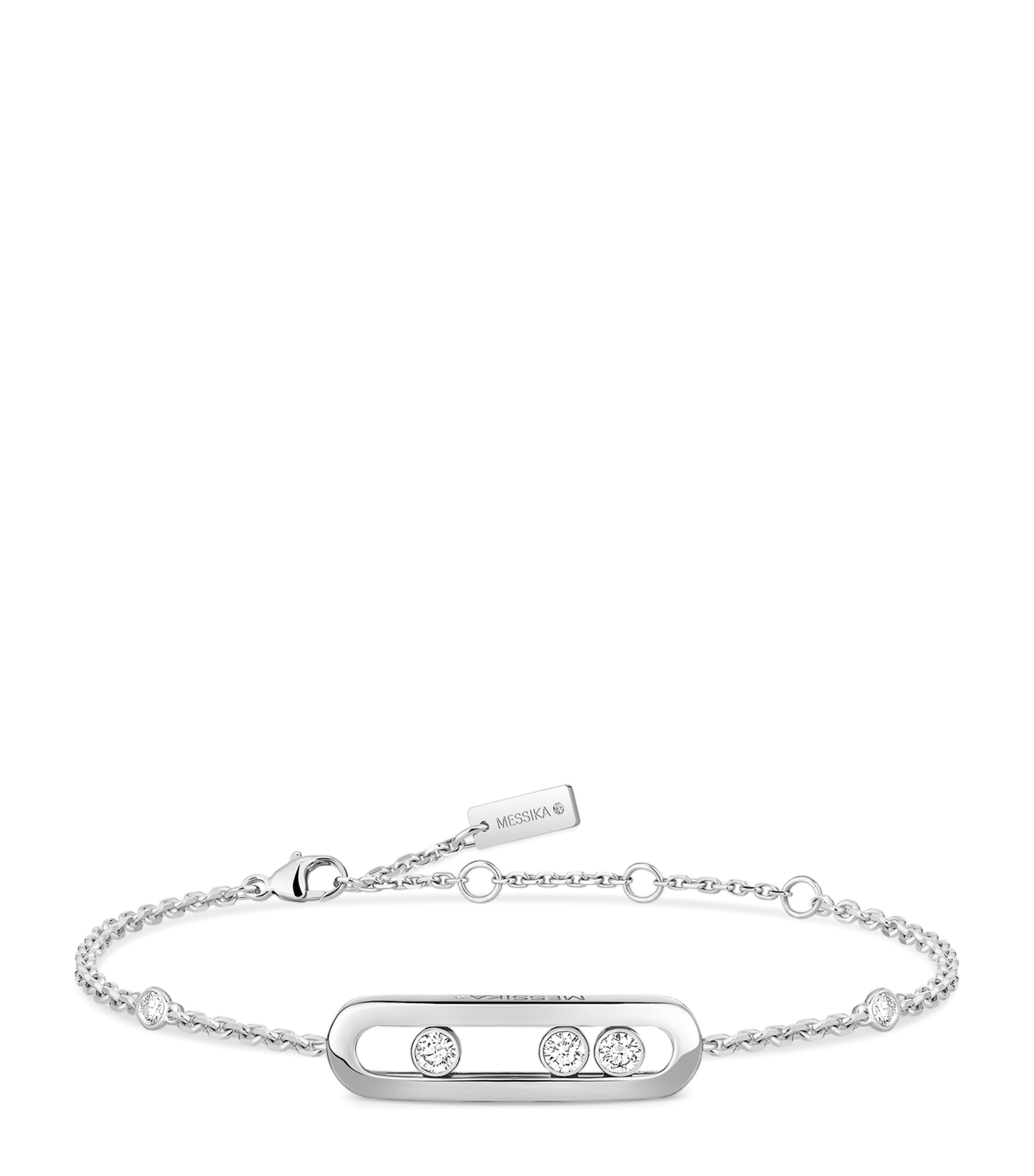 Baby Move Classique White Gold and Diamond Bracelet (0.12ct)