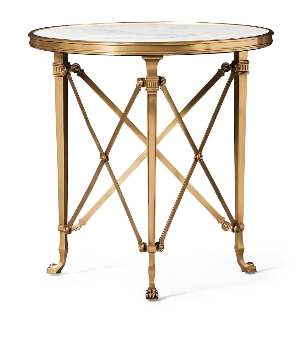 Stone and Brass Cannes Gueridon Table