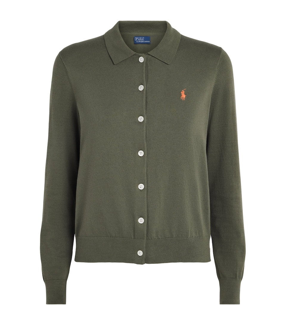 Polo Ralph Lauren Womens Polo Cardigan Dense Olive
