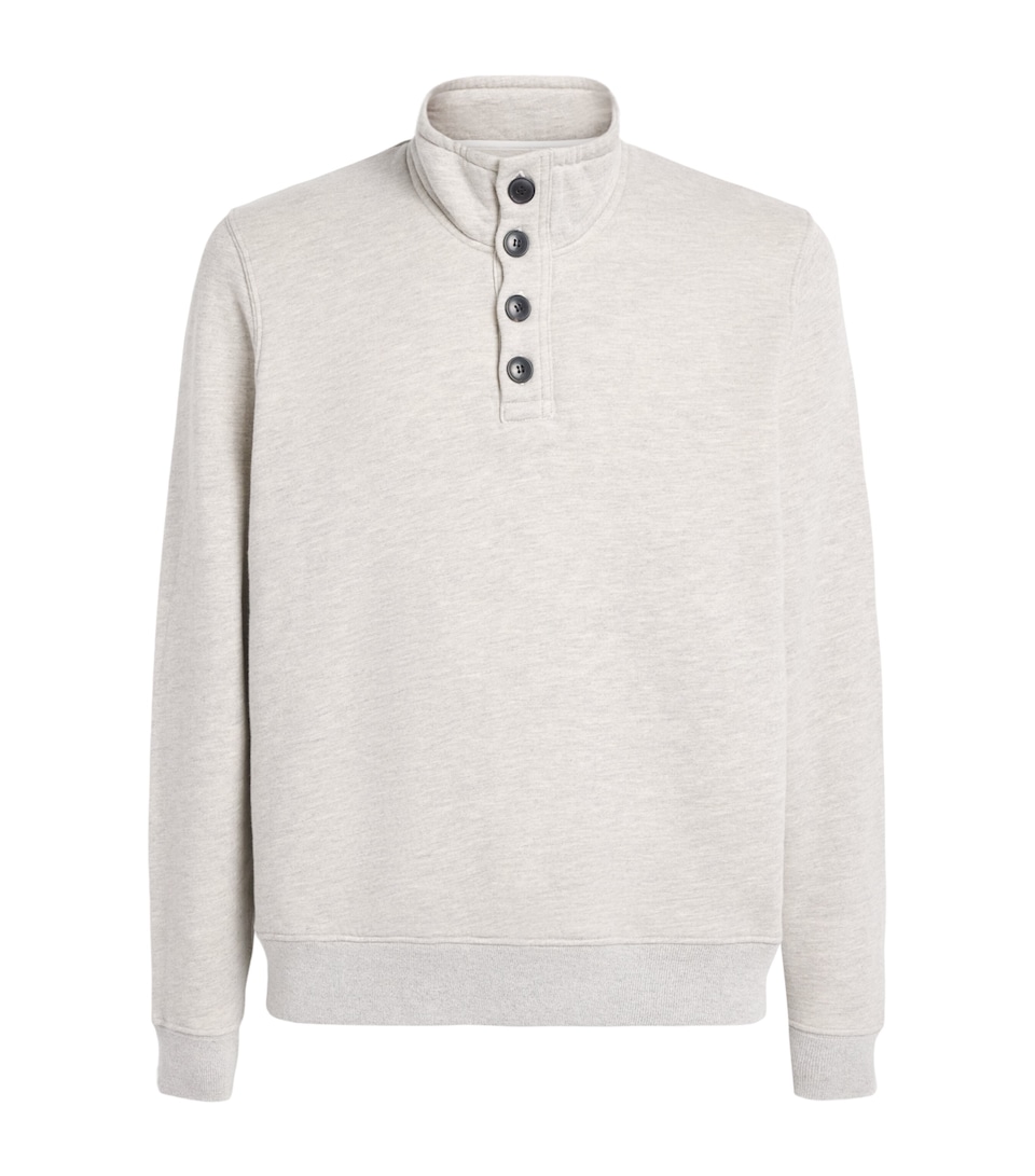 Citizens of Humanity Mens Half-Button Sweatshirt Heather Grey