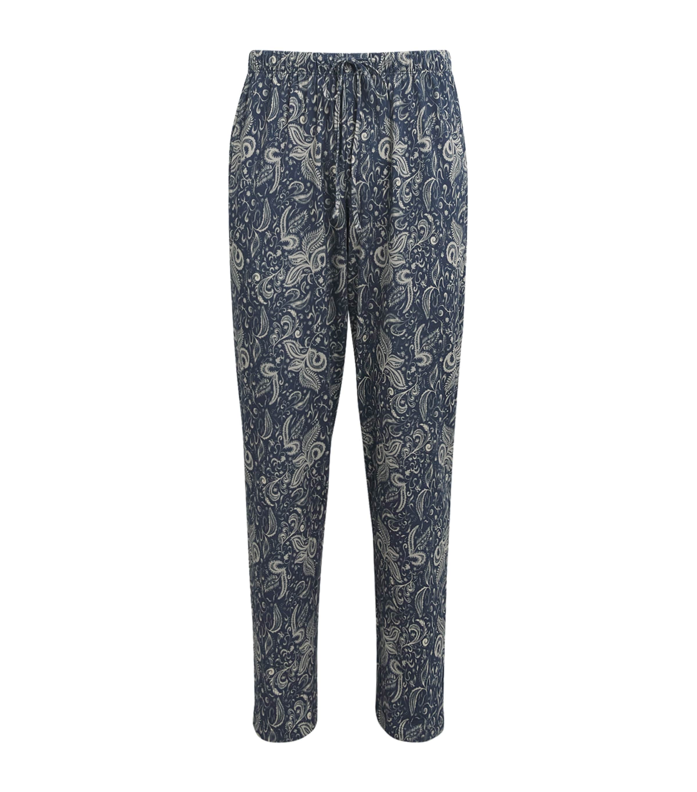 Hanro Mens Cotton Night & Day Lounge Trousers Midnight D