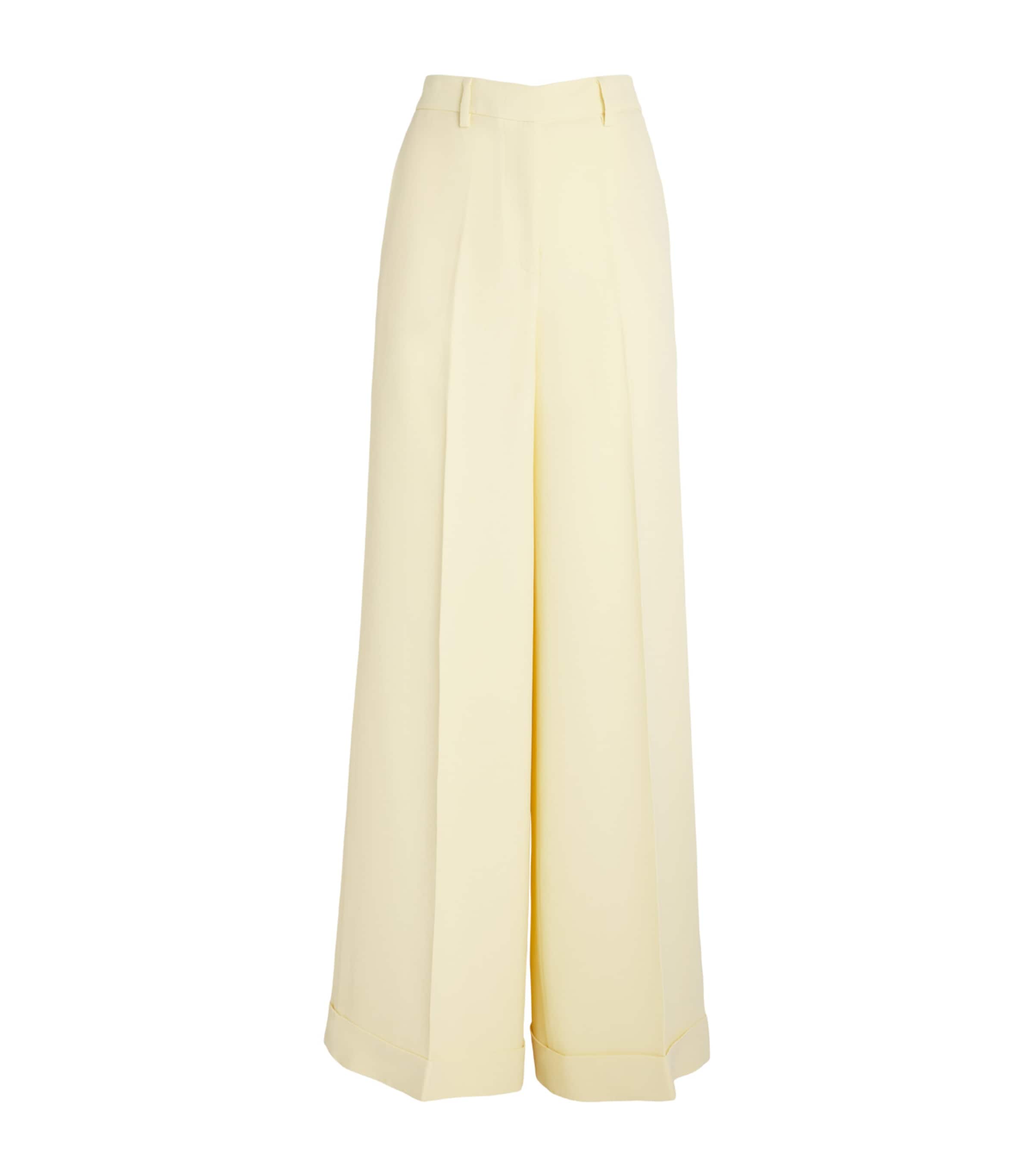Fabiana Filippi Womens Cady Wide-Leg Trousers Giallo