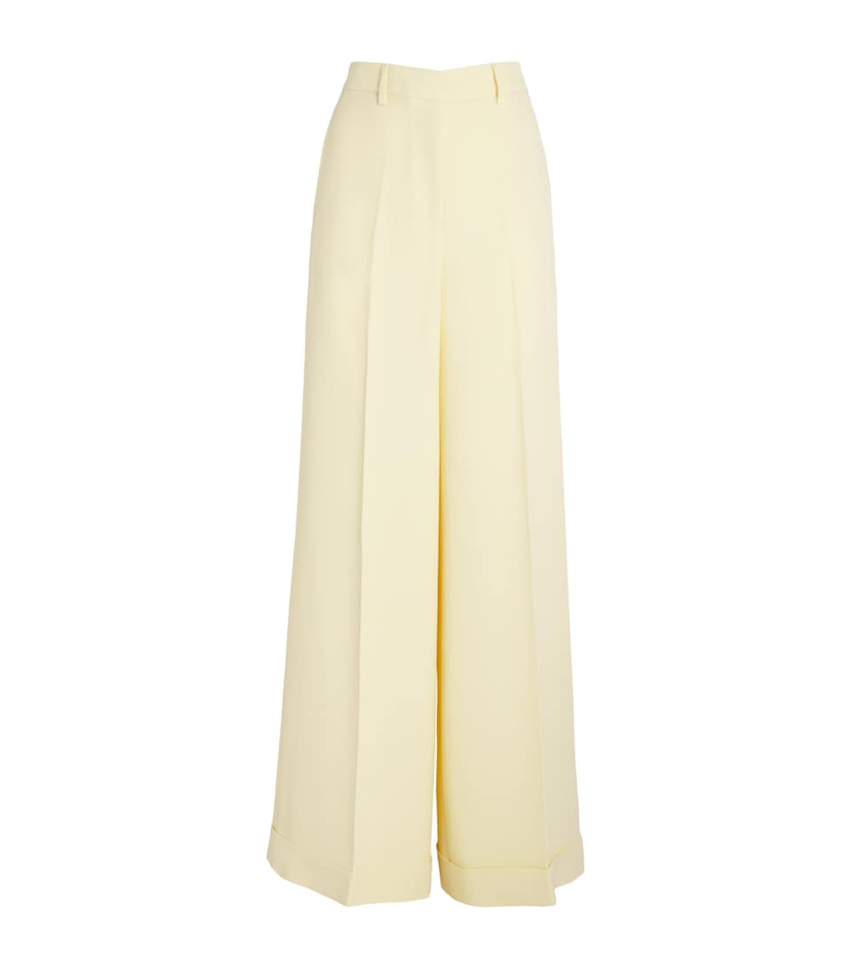 Fabiana Filippi Womens Cady Wide-Leg Trousers Giallo