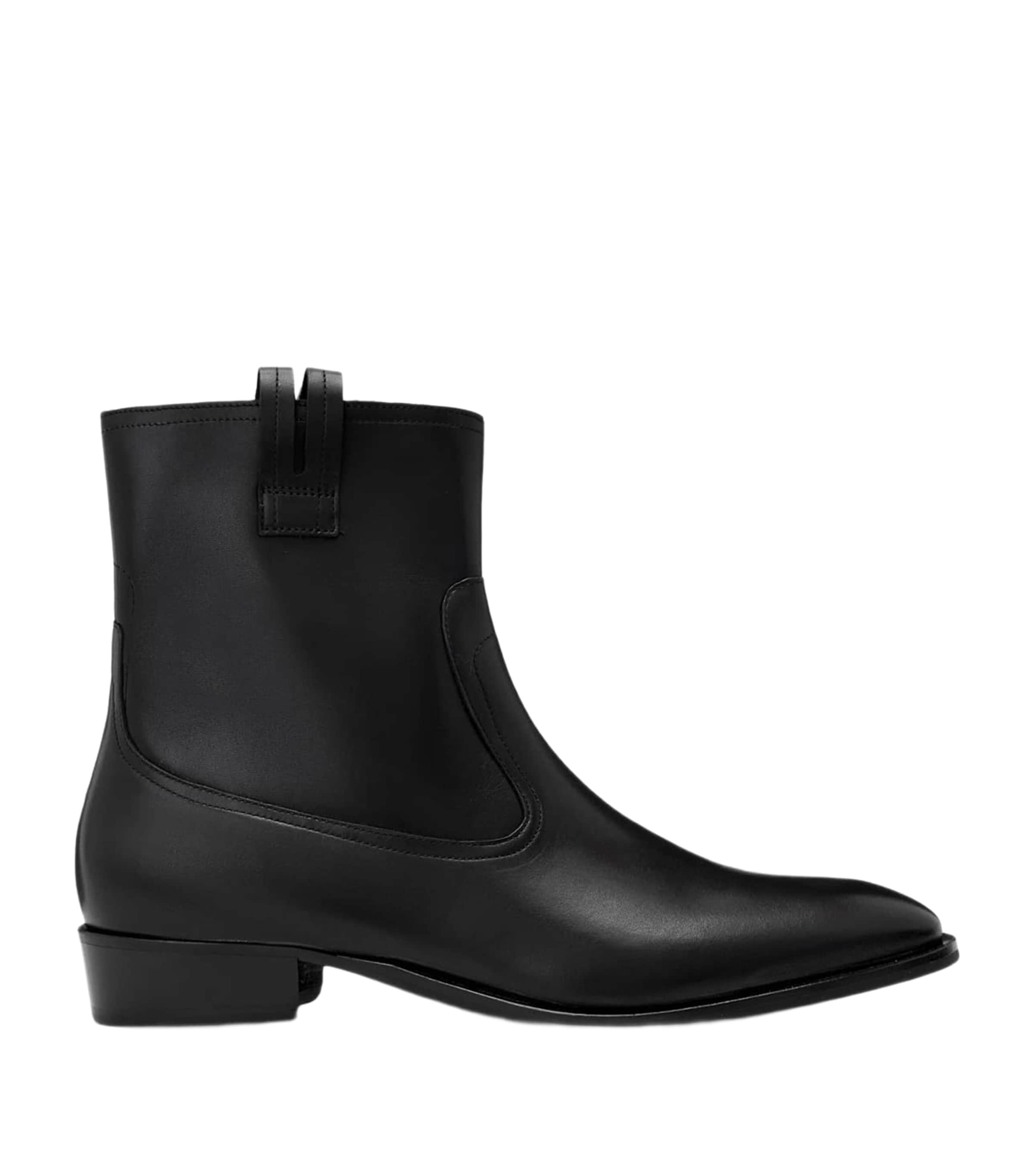 AllSaints Leather Jura Ankle Boots Black