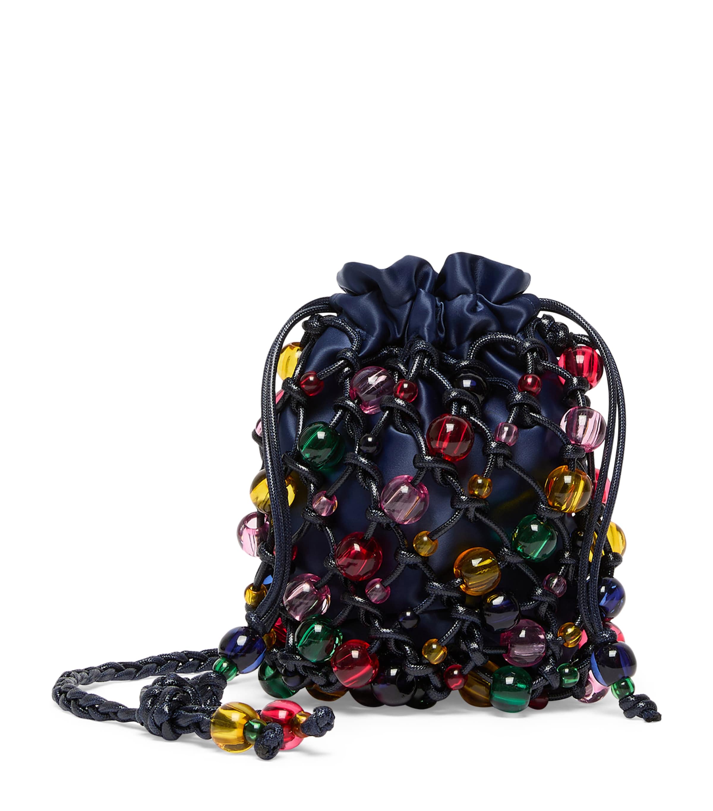 Marina Rinaldi Embellished Bucket Bag Midnightblue