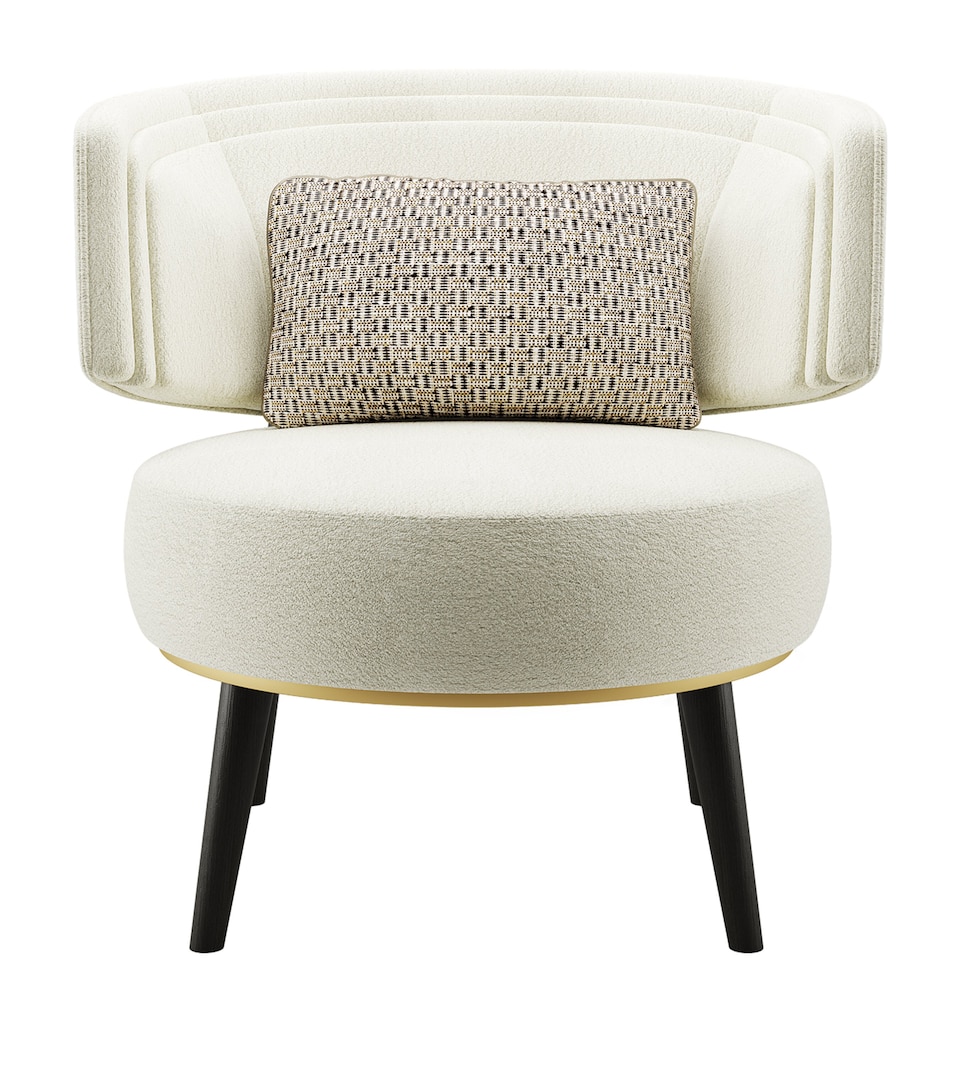 Bouclé Lucerne Winged Armchair